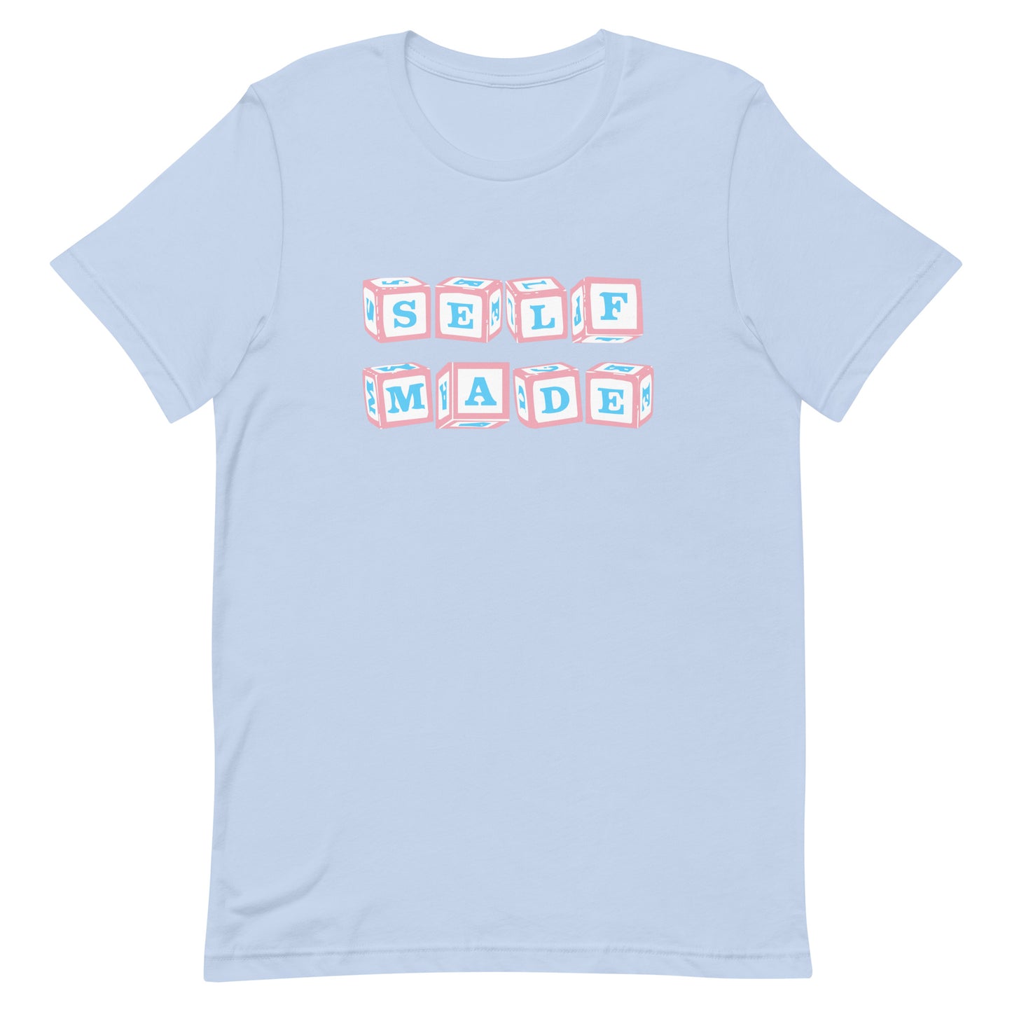 Transgender Trans Self Made T-Shirt Baby Blue Transgender transgender-trans-self-made-t-shirt-baby-blue-front