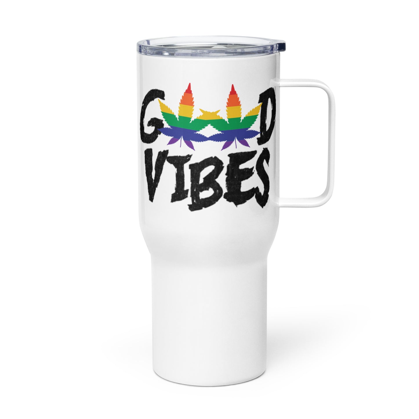 LGBTQ Good Vibes Travel Mug with Handle travel-mug-with-a-handle-white-25-oz-left-64d900dda075c