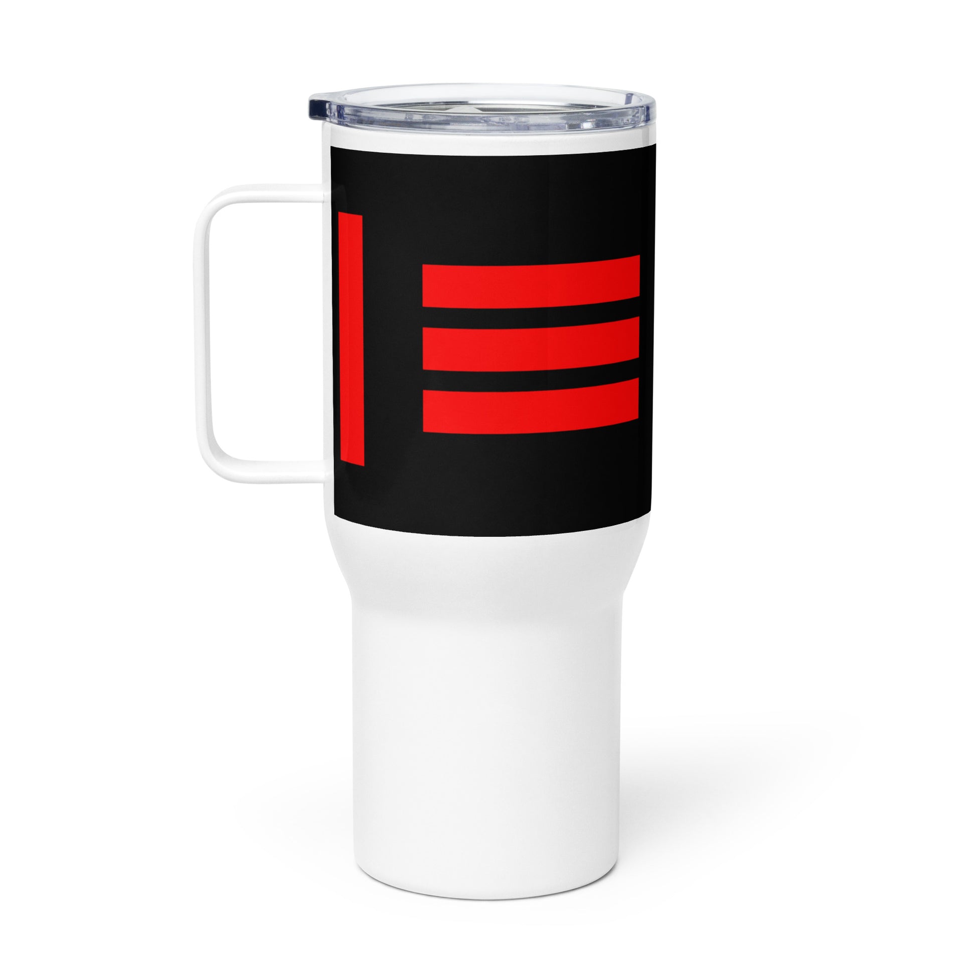 Master Slave Pride Flag Travel Mug with Handle 25oz White Black Stainless Steel travel-mug-with-a-handle-white-25-oz-right-64d90187cb7cd