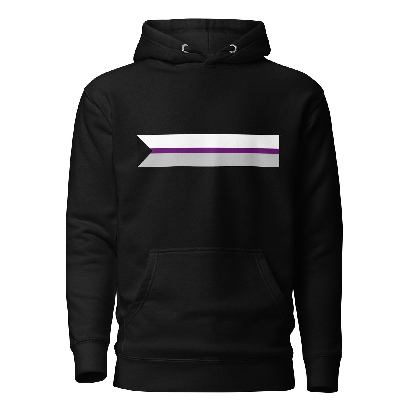 Demisexual Pride Flag Hoodie Black Demisexual unisex-premium-hoodie-black-front-6529d86cc0491