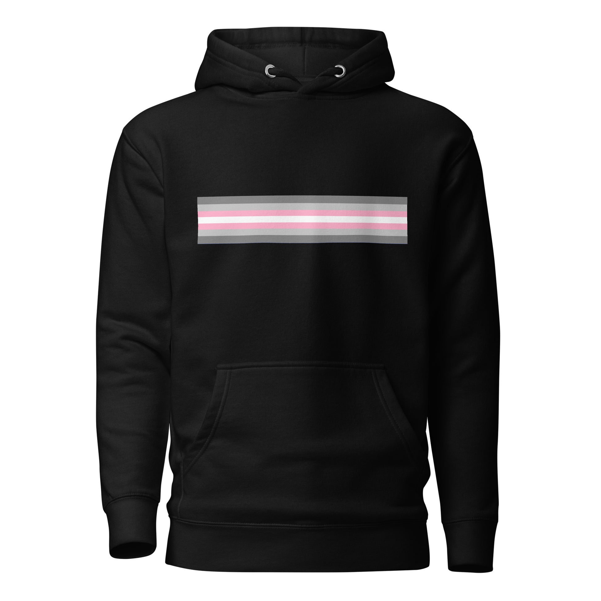 Demigirl Pride Flag Hoodie Black Demigirl unisex-premium-hoodie-black-front-6529d91c63172