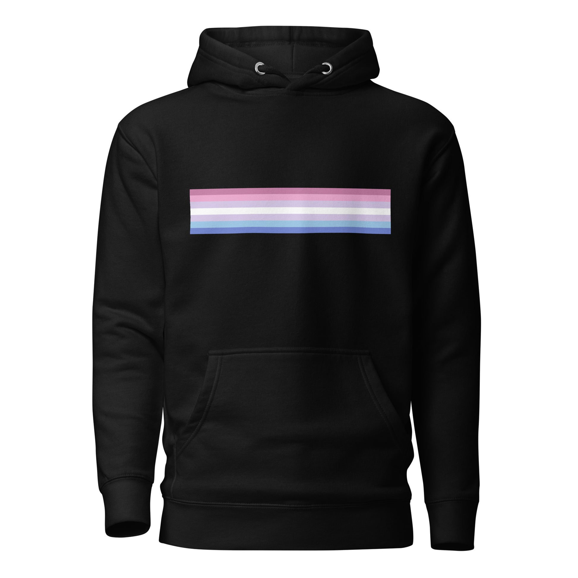 Bigender Pride Flag Hoodie Black Bigender unisex-premium-hoodie-black-front-6529da5a57664