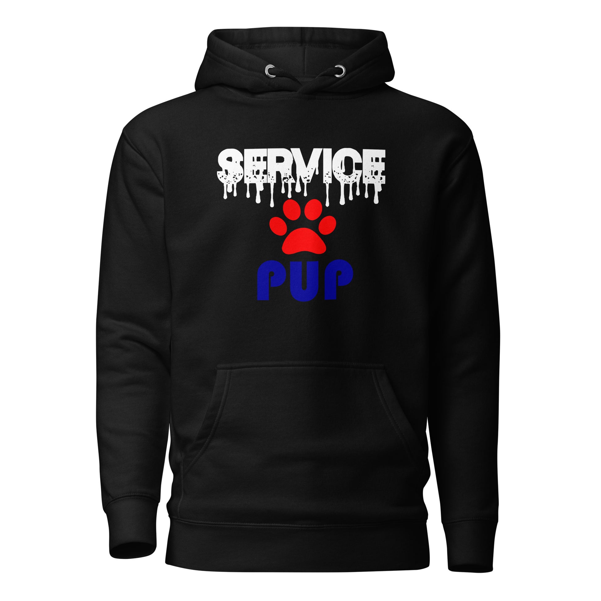 Puppy Play Hoodie Service Pup Black unisex-premium-hoodie-black-front-6529e7e8c4d5f