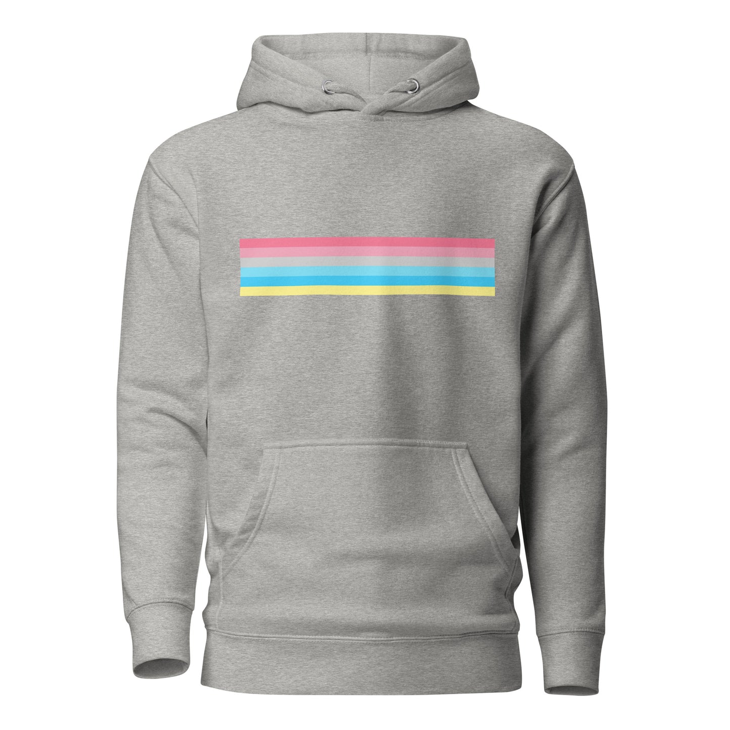 Genderflux Pride Flag Hoodie Carbon Grey Genderflux unisex-premium-hoodie-carbon-grey-front-6529d81579b58