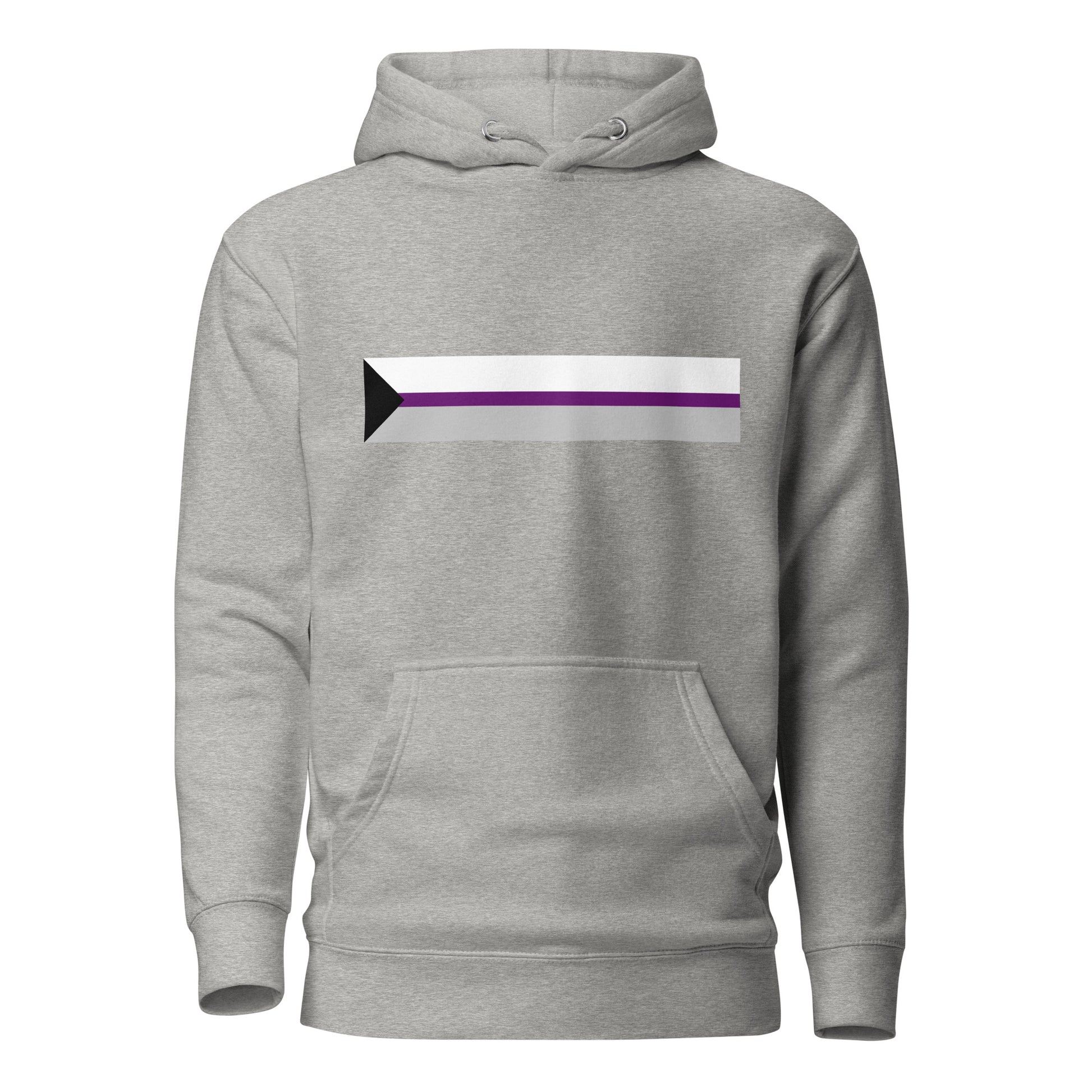 Demisexual Pride Flag Hoodie Carbon Grey Demisexual unisex-premium-hoodie-carbon-grey-front-6529d86cc0e56