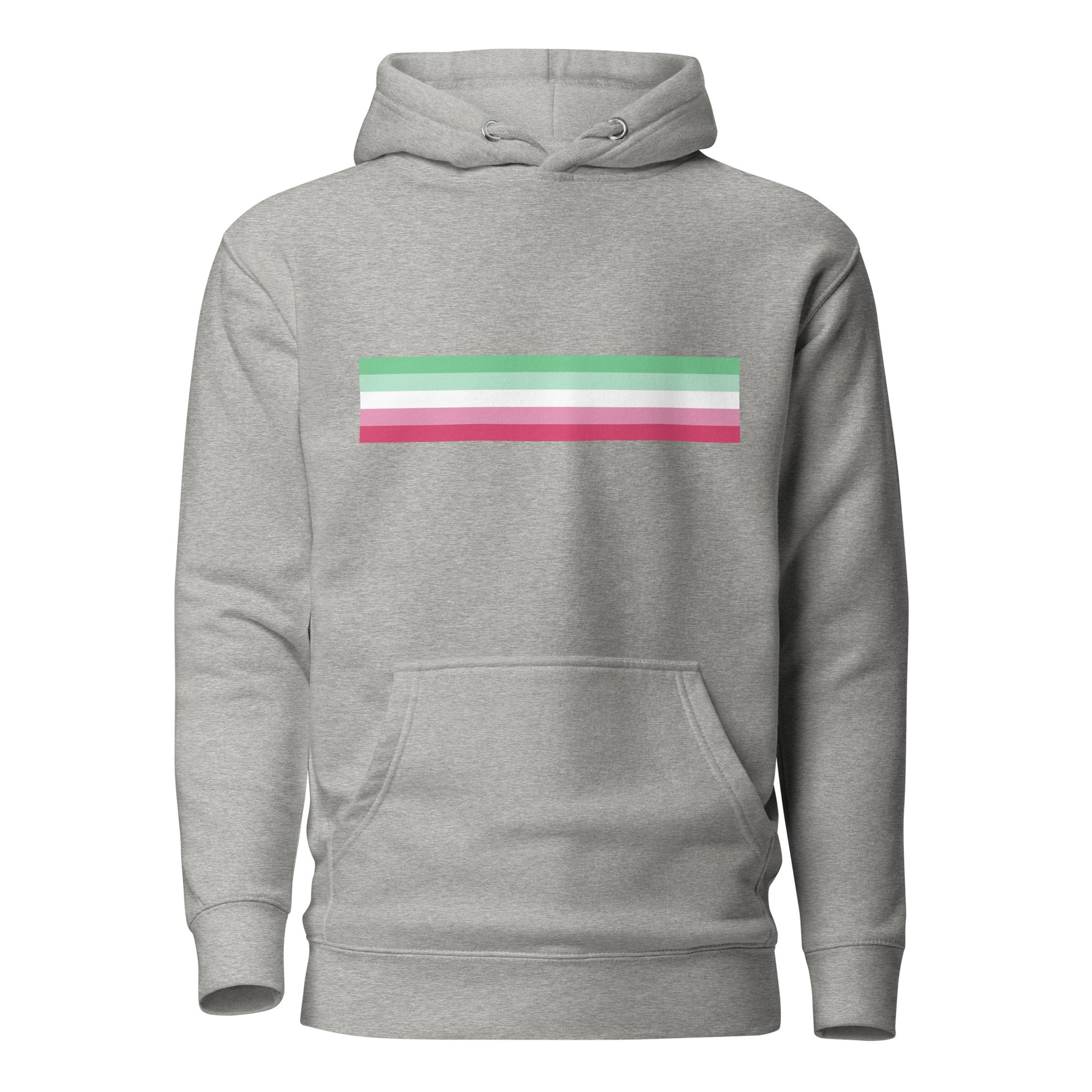 Abrosexual Pride Flag Hoodie Carbon Grey Abrosexual unisex-premium-hoodie-carbon-grey-front-6529db0901947