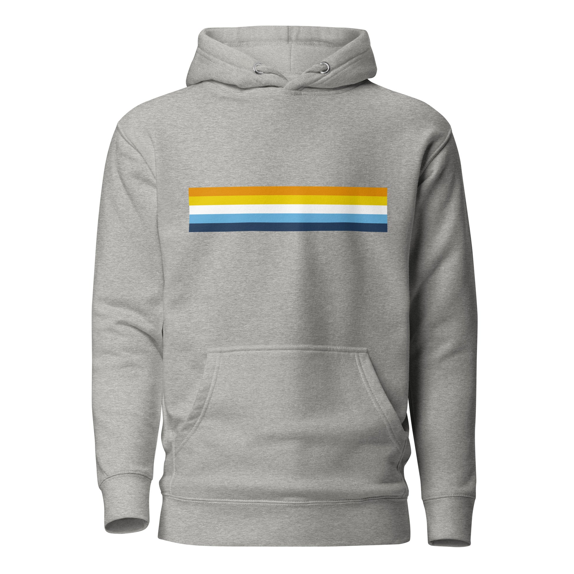 Aroace Pride Flag Hoodie Carbon Grey Aroace unisex-premium-hoodie-carbon-grey-front-6529dc4e6c15c