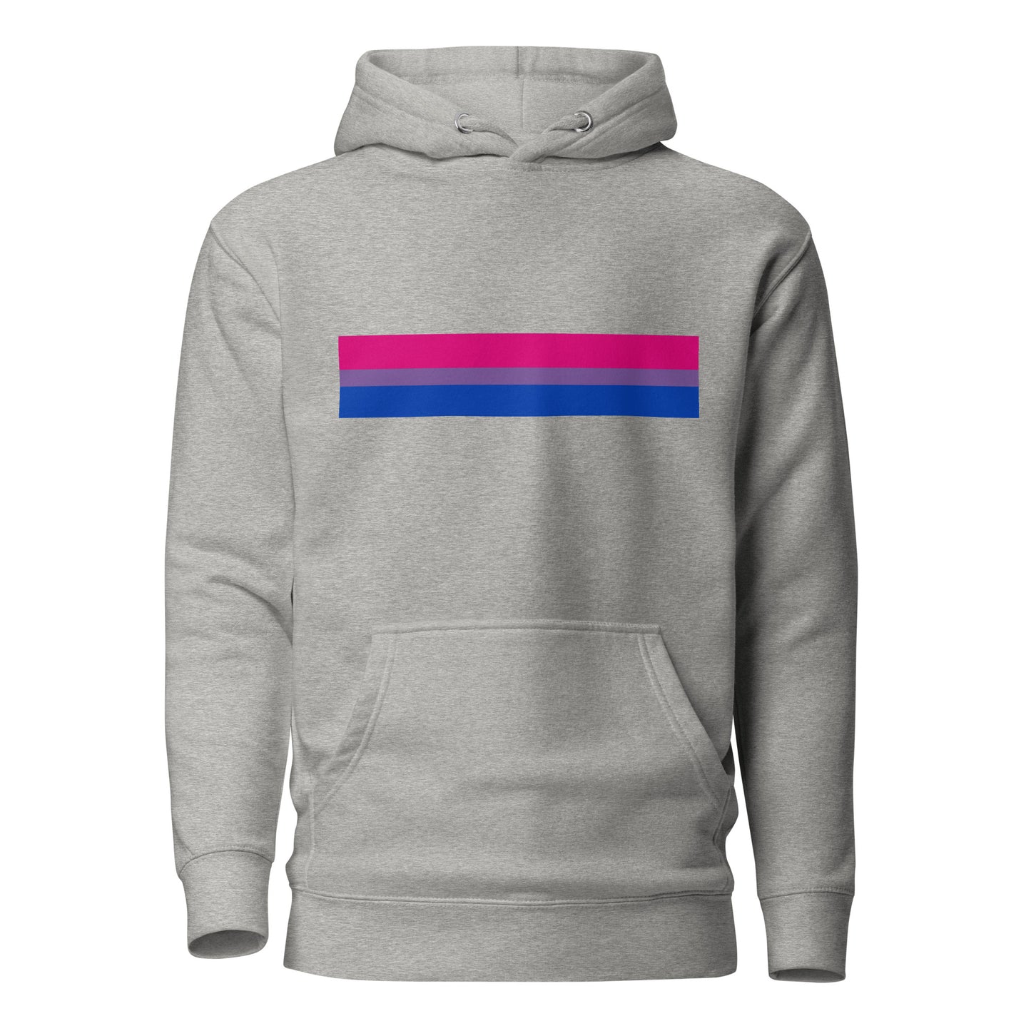 Bisexual Bi Pride Flag Hoodie Carbon Grey Bisexual unisex-premium-hoodie-carbon-grey-front-6529ddb407a72