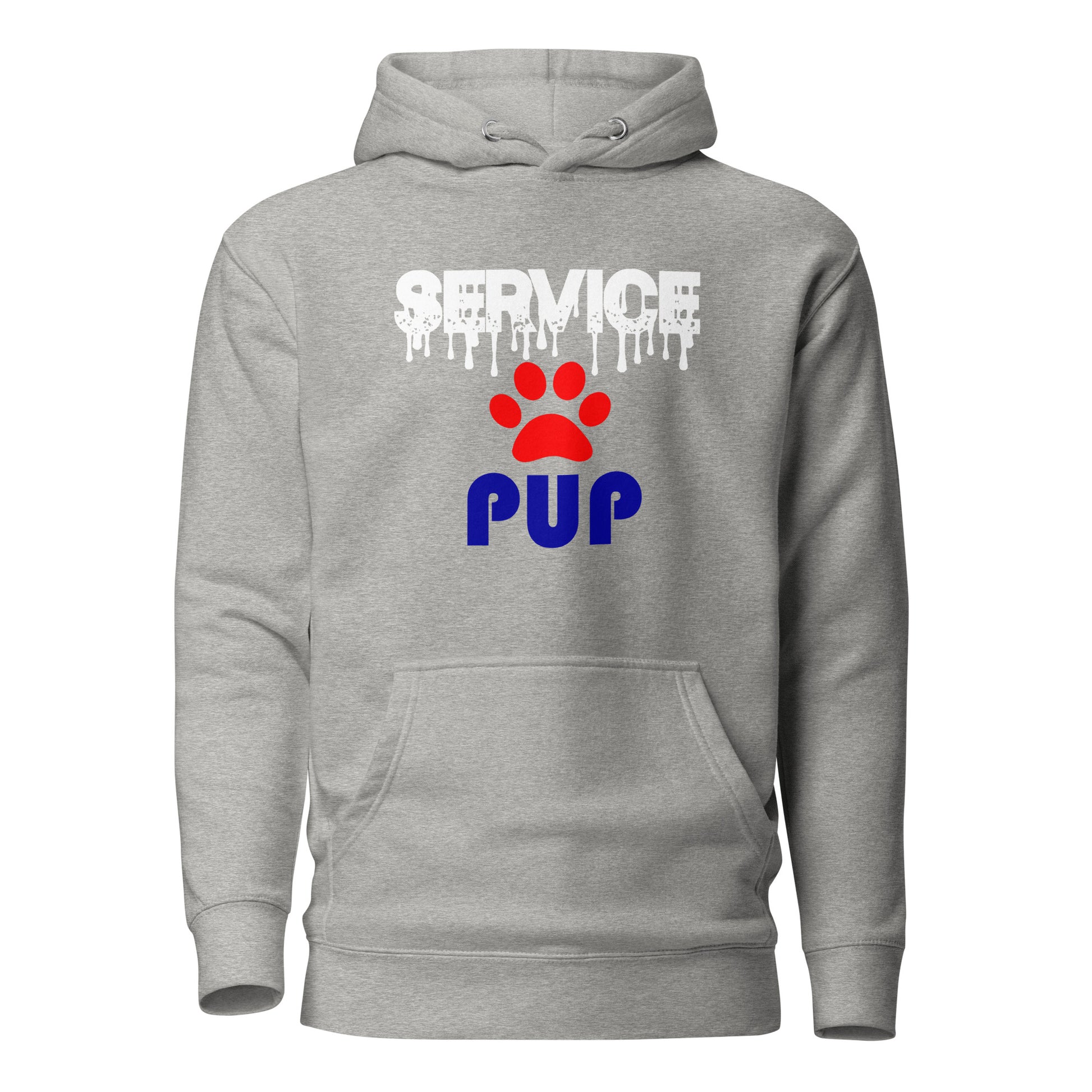 Puppy Play Hoodie Service Pup Carbon Grey unisex-premium-hoodie-carbon-grey-front-6529e7e8c7af8