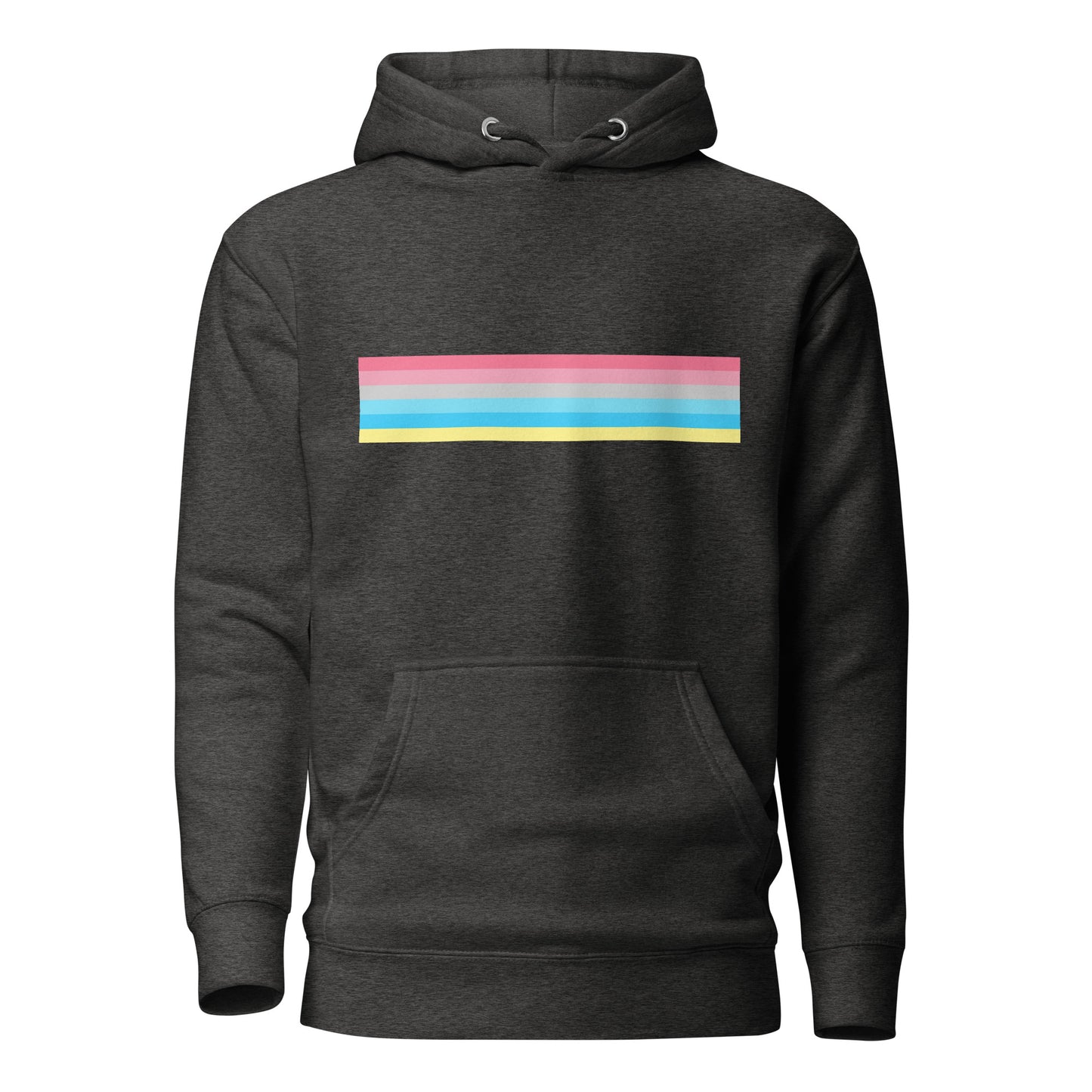 Genderflux Pride Flag Hoodie Charcoal Heather Genderflux unisex-premium-hoodie-charcoal-heather-front-6529d815785ce