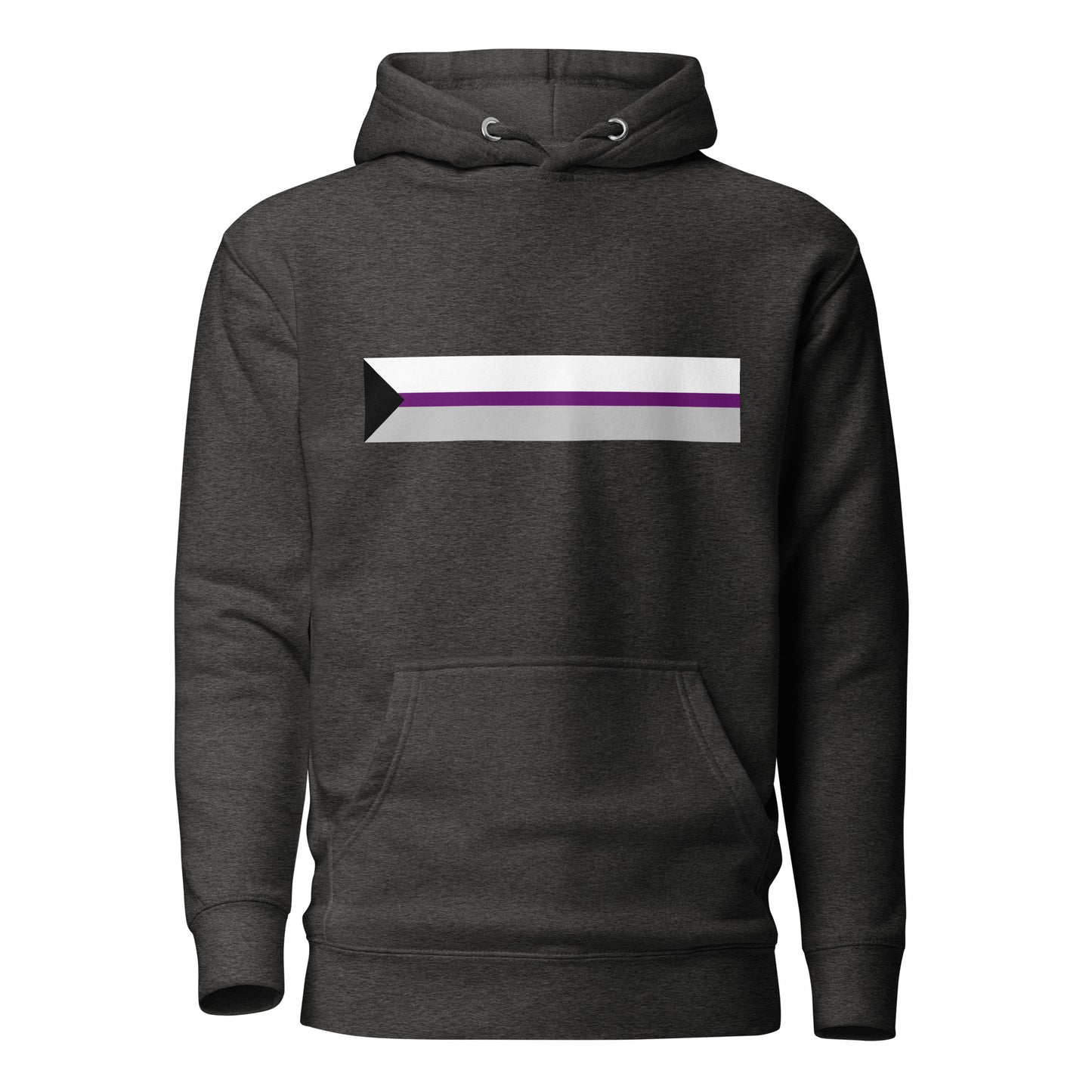 Demisexual Pride Flag Hoodie Charcoal Heather Demisexual unisex-premium-hoodie-charcoal-heather-front-6529d86cc07f7