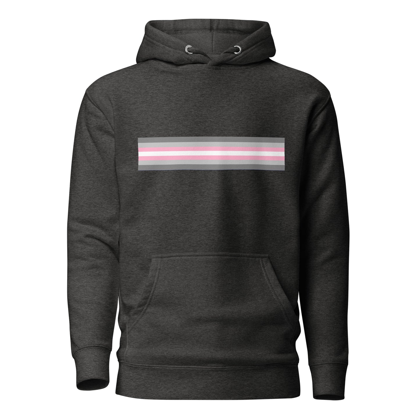 Demigirl Pride Flag Hoodie Charcoal Heather Demigirl unisex-premium-hoodie-charcoal-heather-front-6529d91c63524