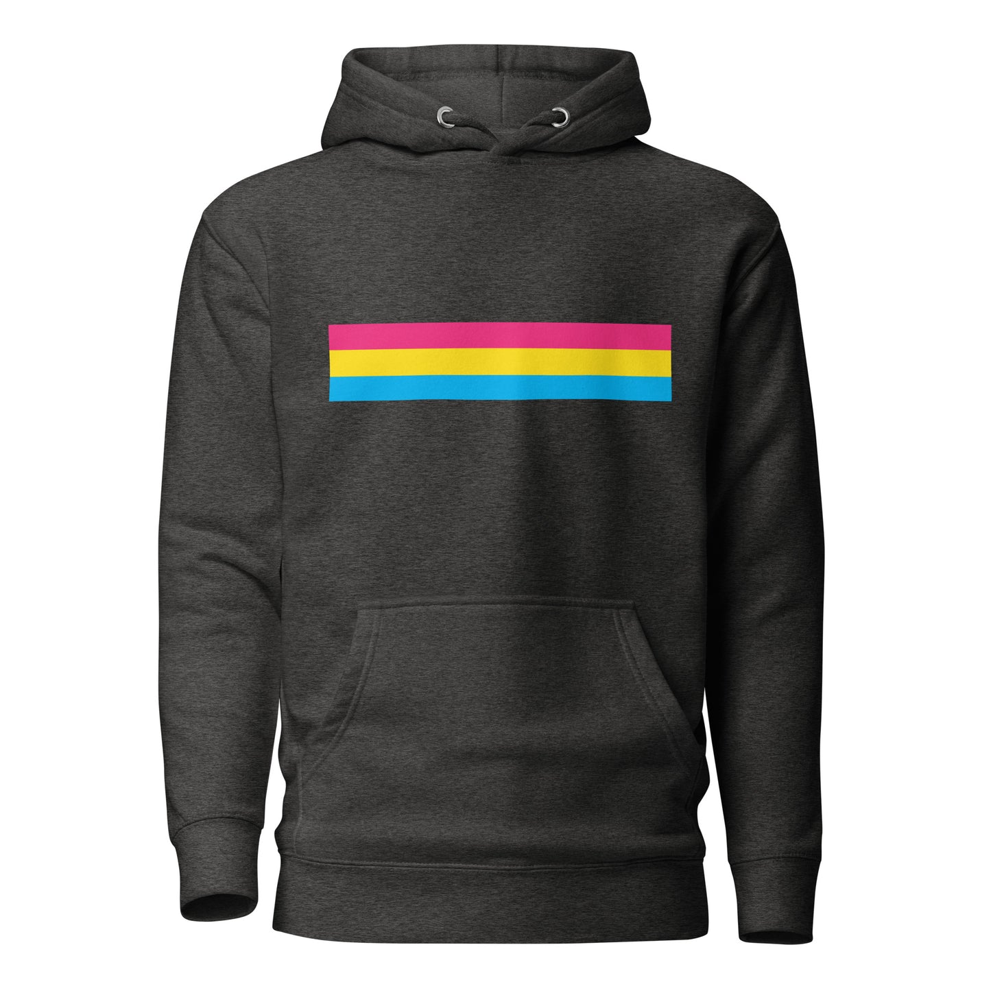 Pansexual Pan Pride Flag Hoodie Charcoal Heather Pansexual unisex-premium-hoodie-charcoal-heather-front-6529e161e52c1