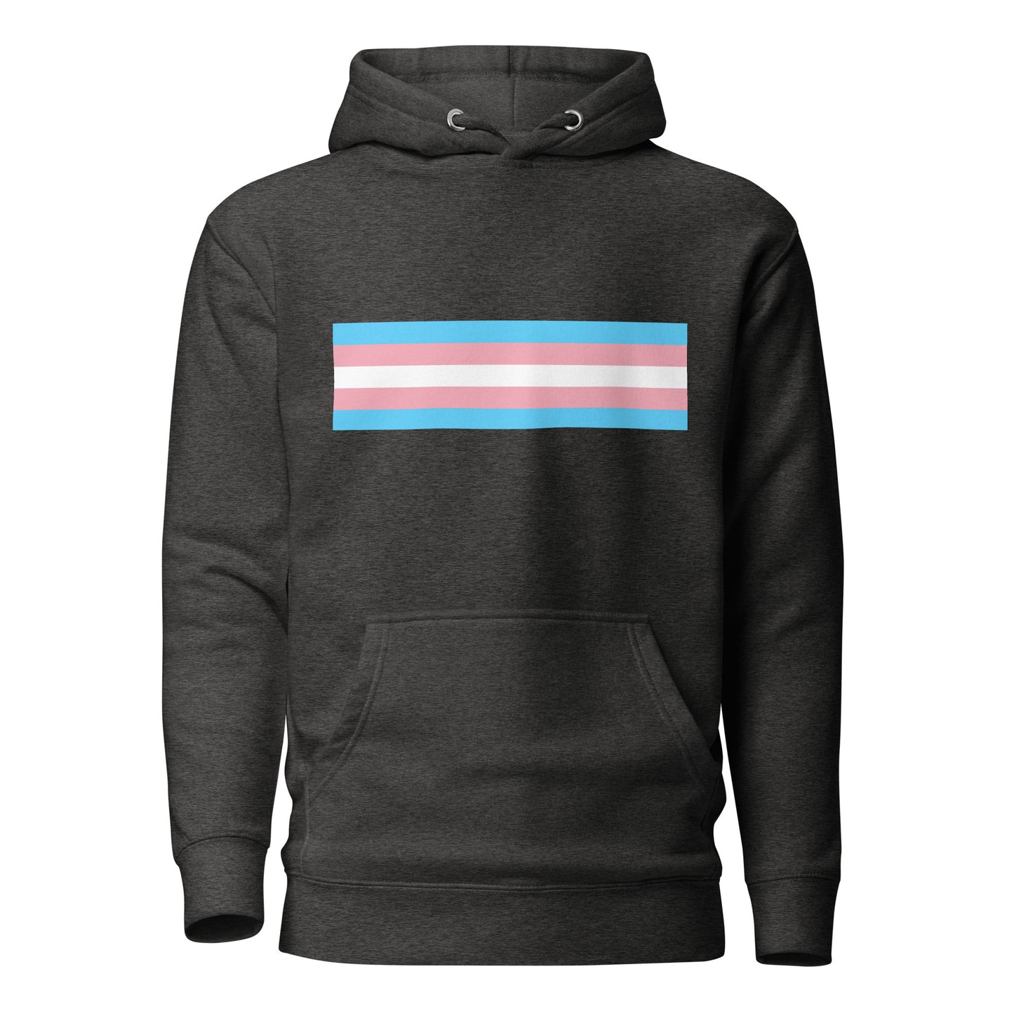 Transgender Trans Pride Flag Hoodie Charcoal Heather Transgender unisex-premium-hoodie-charcoal-heather-front-6529e40fb7f70