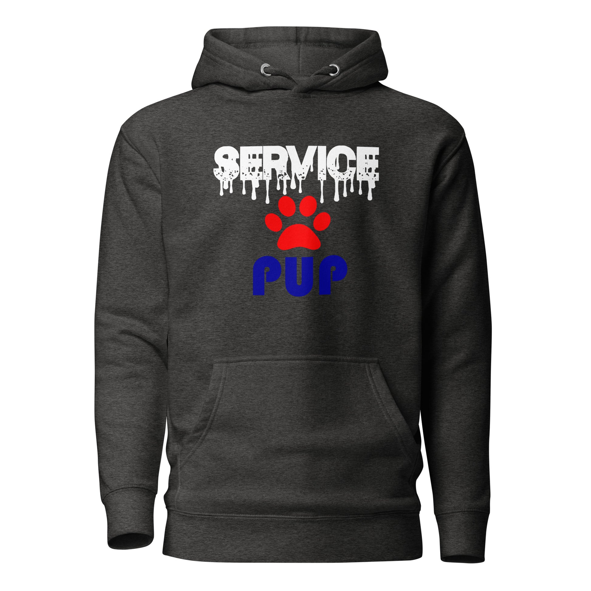 Puppy Play Hoodie Service Pup Charcoal Heather unisex-premium-hoodie-charcoal-heather-front-6529e7e8c7196