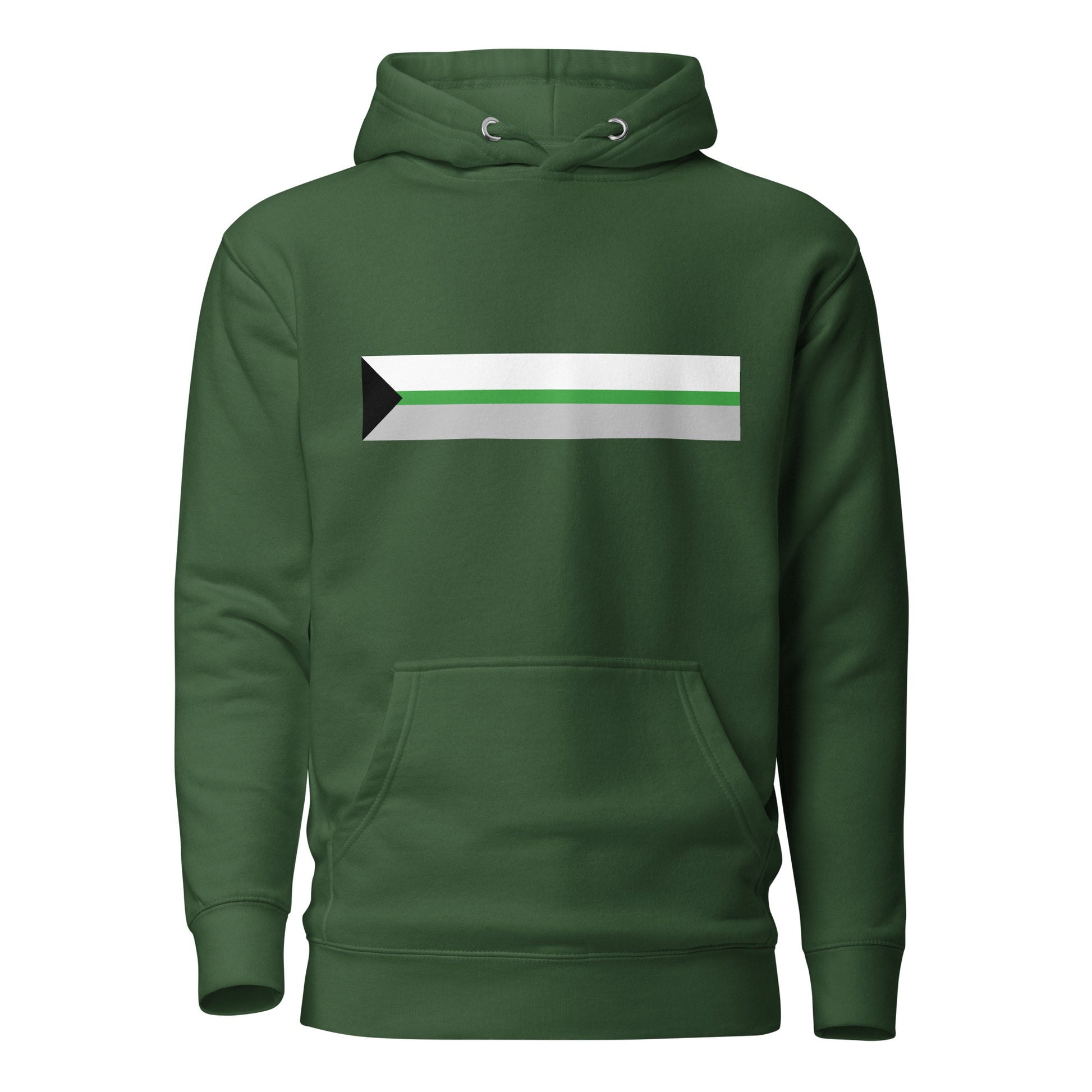 Demiromantic Pride Flag Hoodie Forest Green Demiromantic unisex-premium-hoodie-forest-green-front-6529d8ca18228