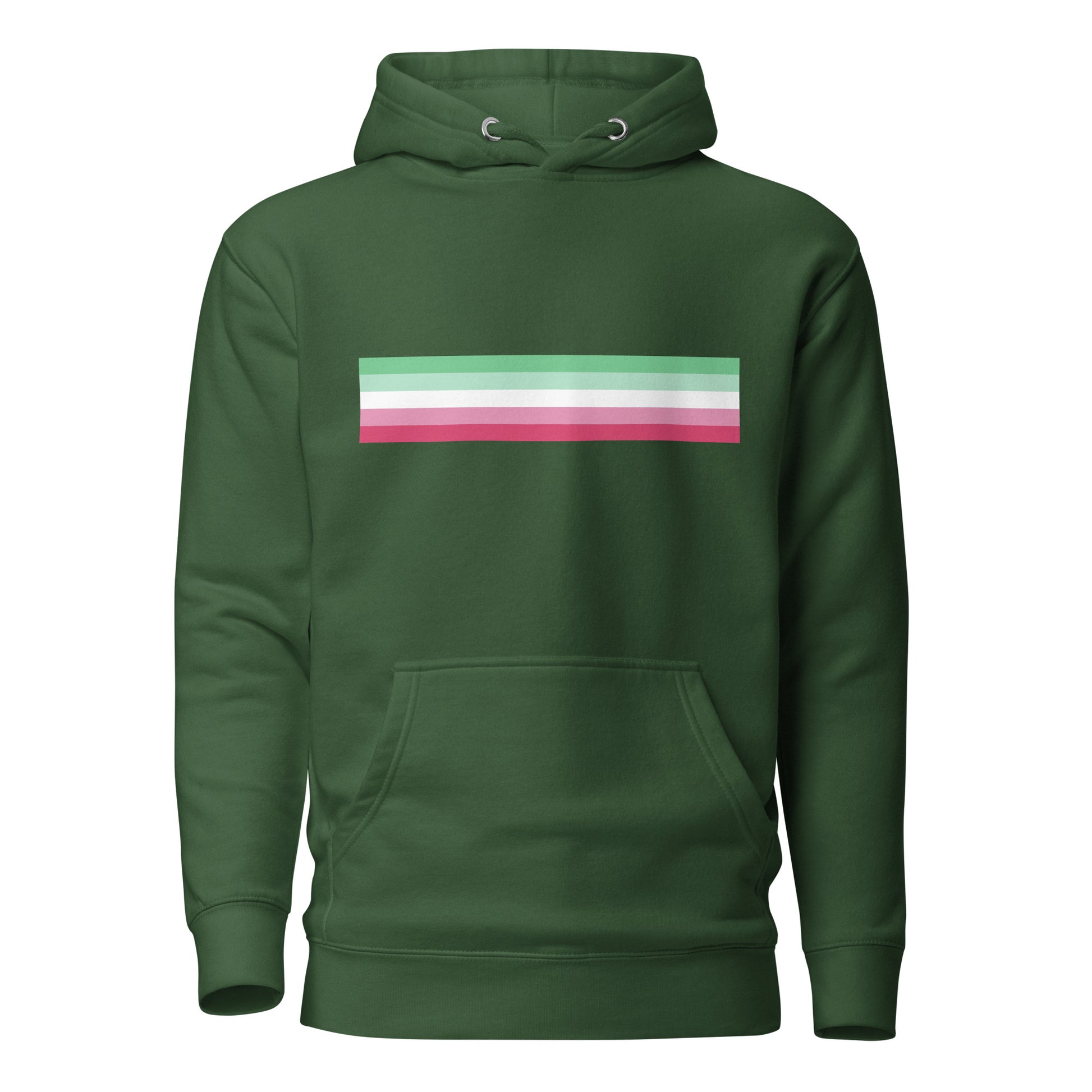 Abrosexual Pride Flag Hoodie Forest Green Abrosexual unisex-premium-hoodie-forest-green-front-6529db08f300c