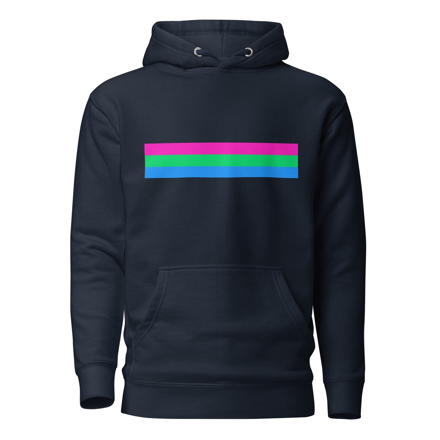 Polysexual Poly Pride Flag Hoodie Navy Blazer Polysexual unisex-premium-hoodie-navy-blazer-front-6529e21906d6c