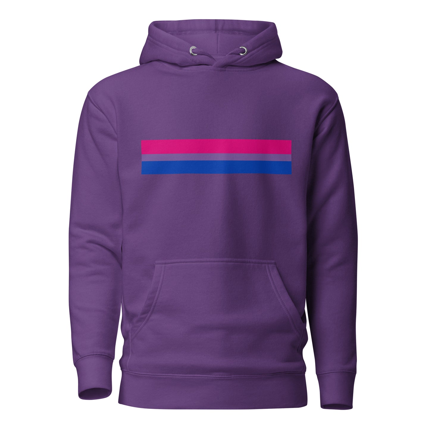 Bisexual Bi Pride Flag Hoodie Purple Bisexual unisex-premium-hoodie-purple-front-6529ddb406cab