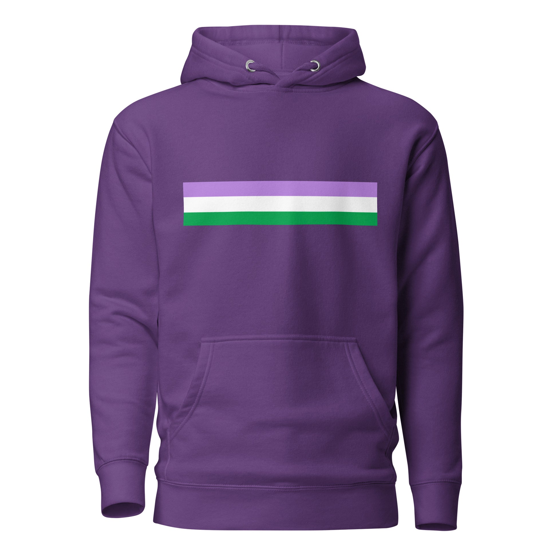 Genderqueer Pride Flag Hoodie Purple Genderqueer unisex-premium-hoodie-purple-front-6529df682a75d