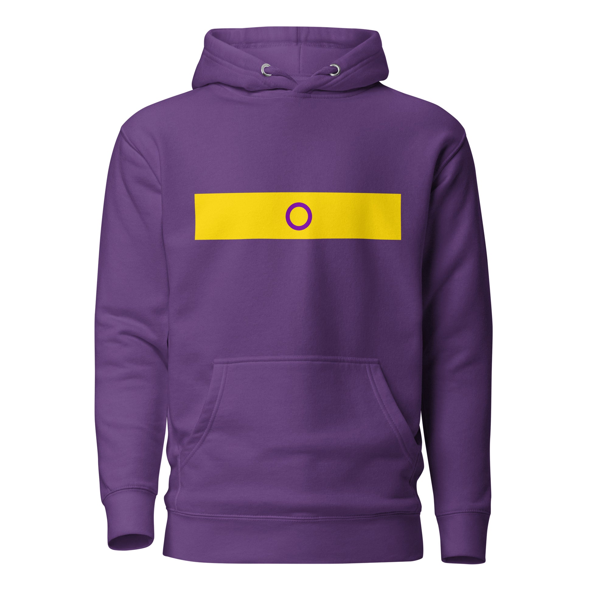 Intersex Pride Flag Hoodie Purple Identity unisex-premium-hoodie-purple-front-6529e00a41506