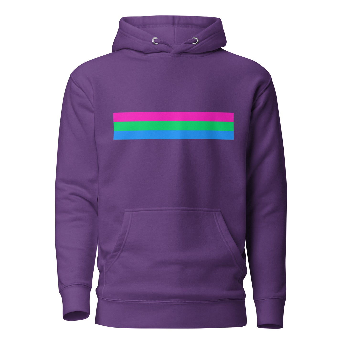 Polysexual Poly Pride Flag Hoodie Purple Polysexual unisex-premium-hoodie-purple-front-6529e21907b1b