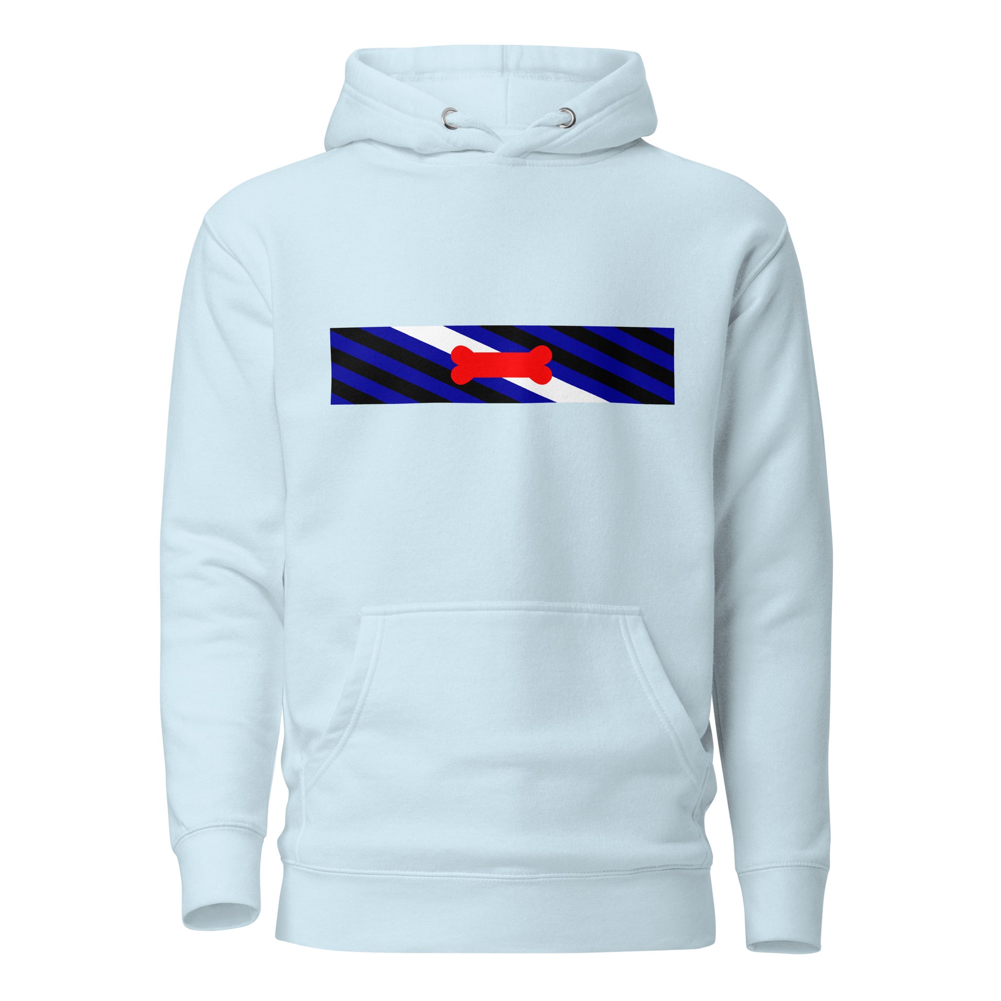 Puppy Play Pride Flag Hoodie Sky Blue unisex-premium-hoodie-sky-blue-front-6529d5e234772