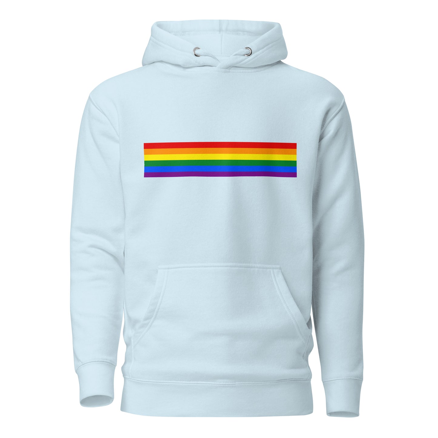 LGBTQ Pride Flag Sweatshirt Hoodie Sky Blue Pride unisex-premium-hoodie-sky-blue-front-6529dccabe6d1