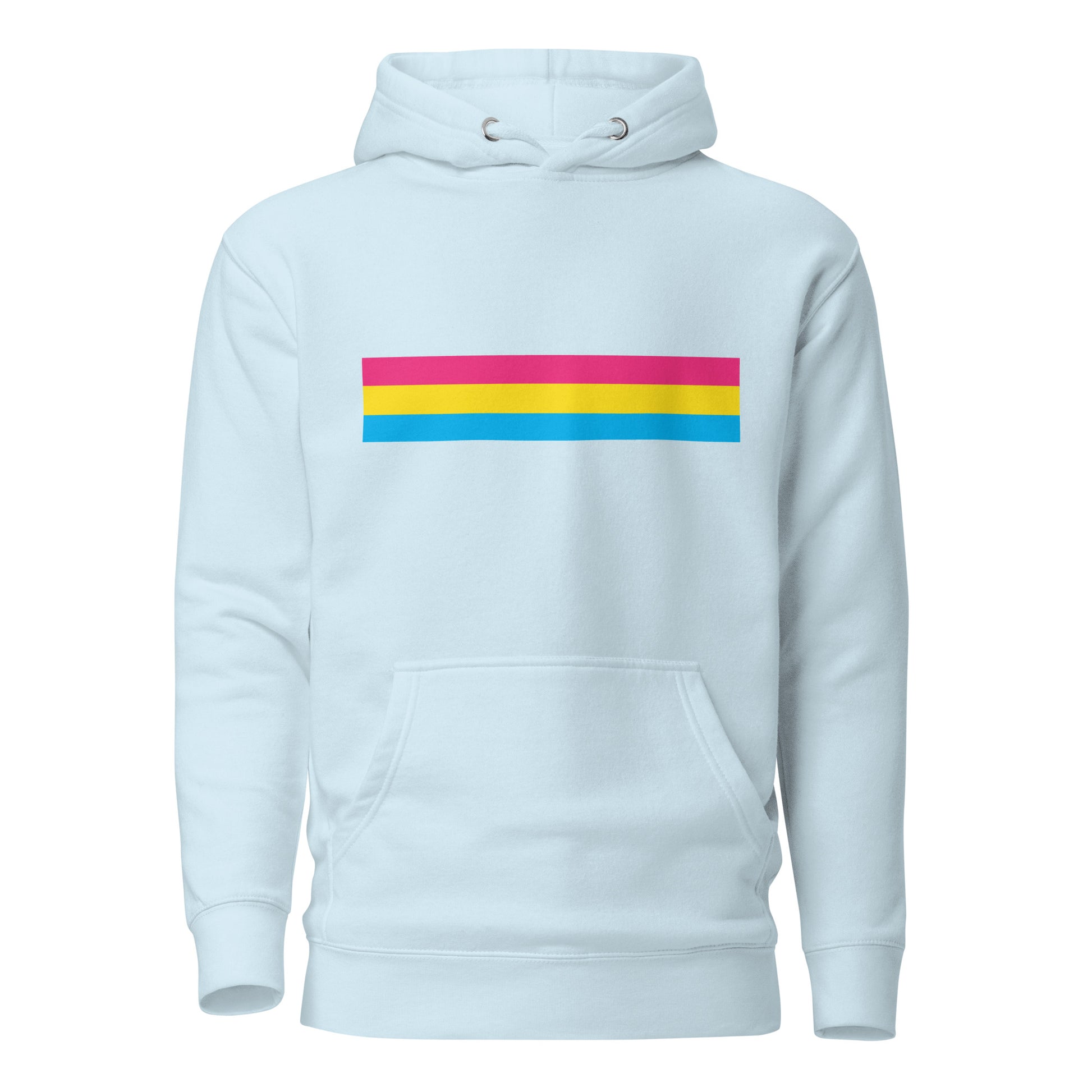 Pansexual Pan Pride Flag Hoodie Sky Blue Pansexual unisex-premium-hoodie-sky-blue-front-6529e161e668a