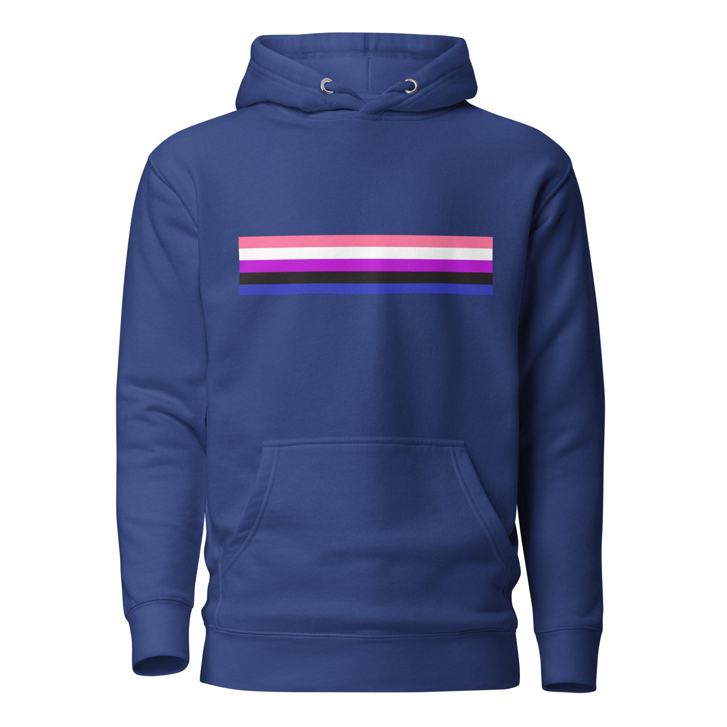 Genderfluid Pride Flag Hoodie Team Royal Genderfluid unisex-premium-hoodie-team-royal-front-6529ded78a94f