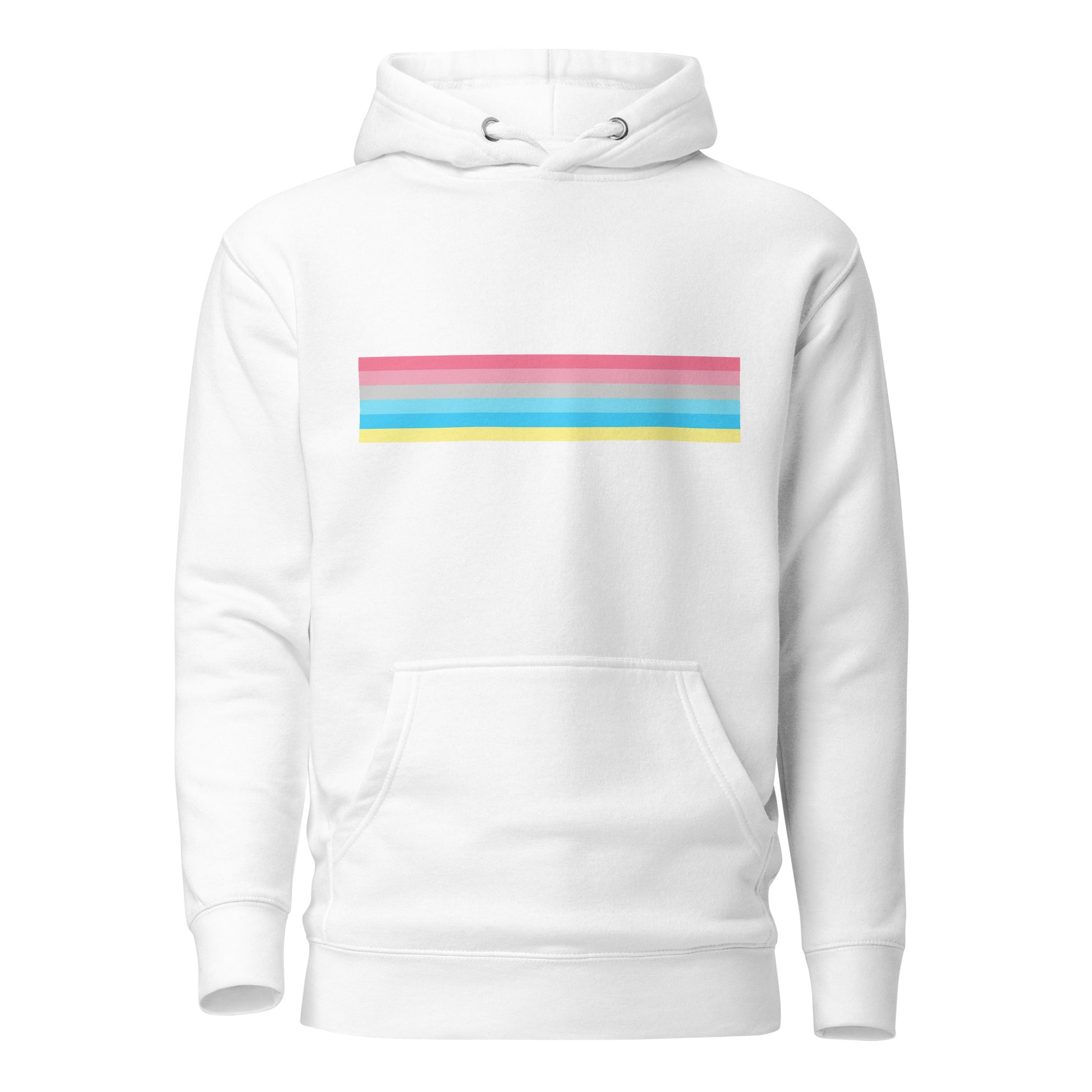 Genderflux Pride Flag Hoodie White Genderflux unisex-premium-hoodie-white-front-6529d8157af01