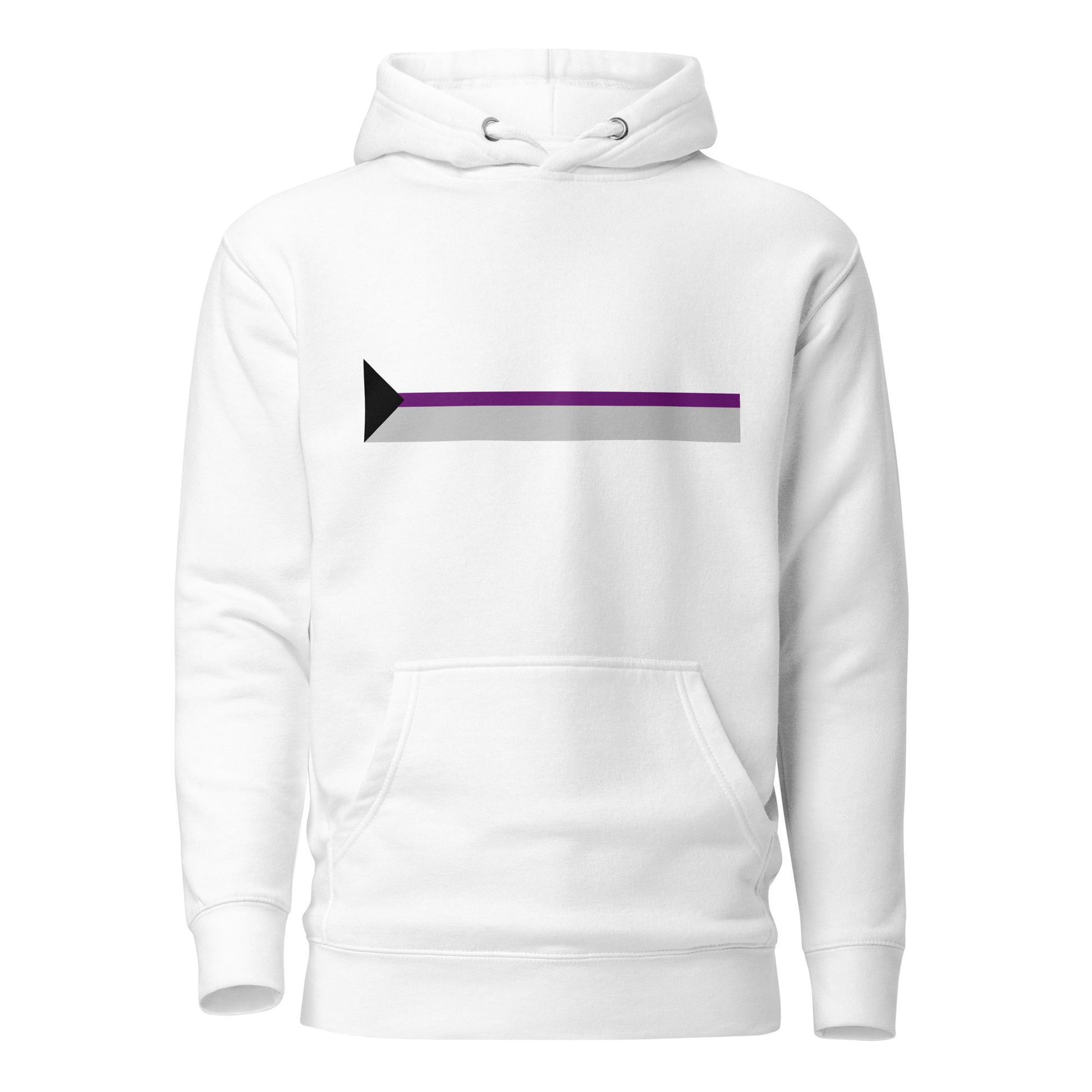 Demisexual Pride Flag Hoodie White Demisexual unisex-premium-hoodie-white-front-6529d86cc17ee