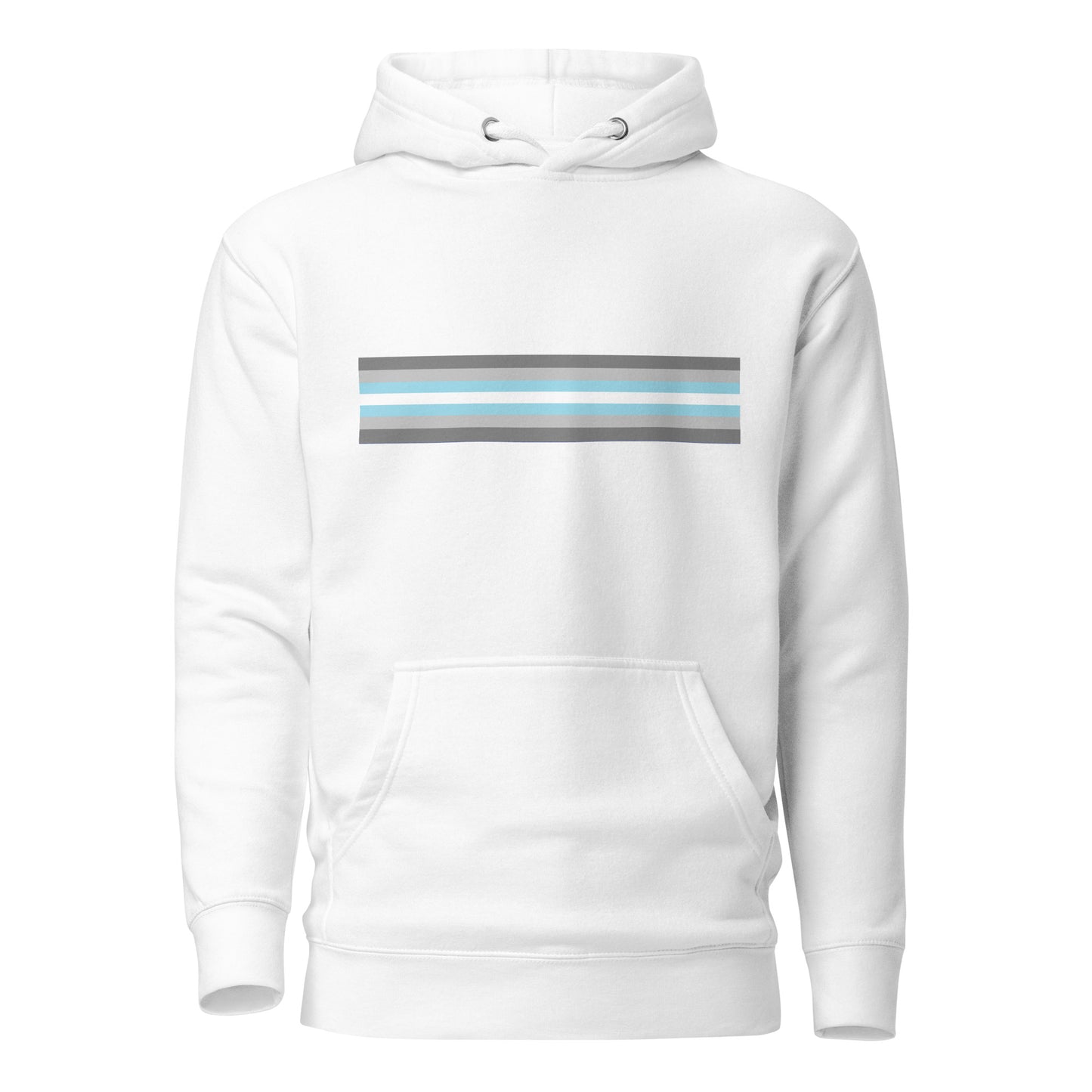 Demiboy Pride Flag Hoodie White Demiboy unisex-premium-hoodie-white-front-6529d9b9373ac