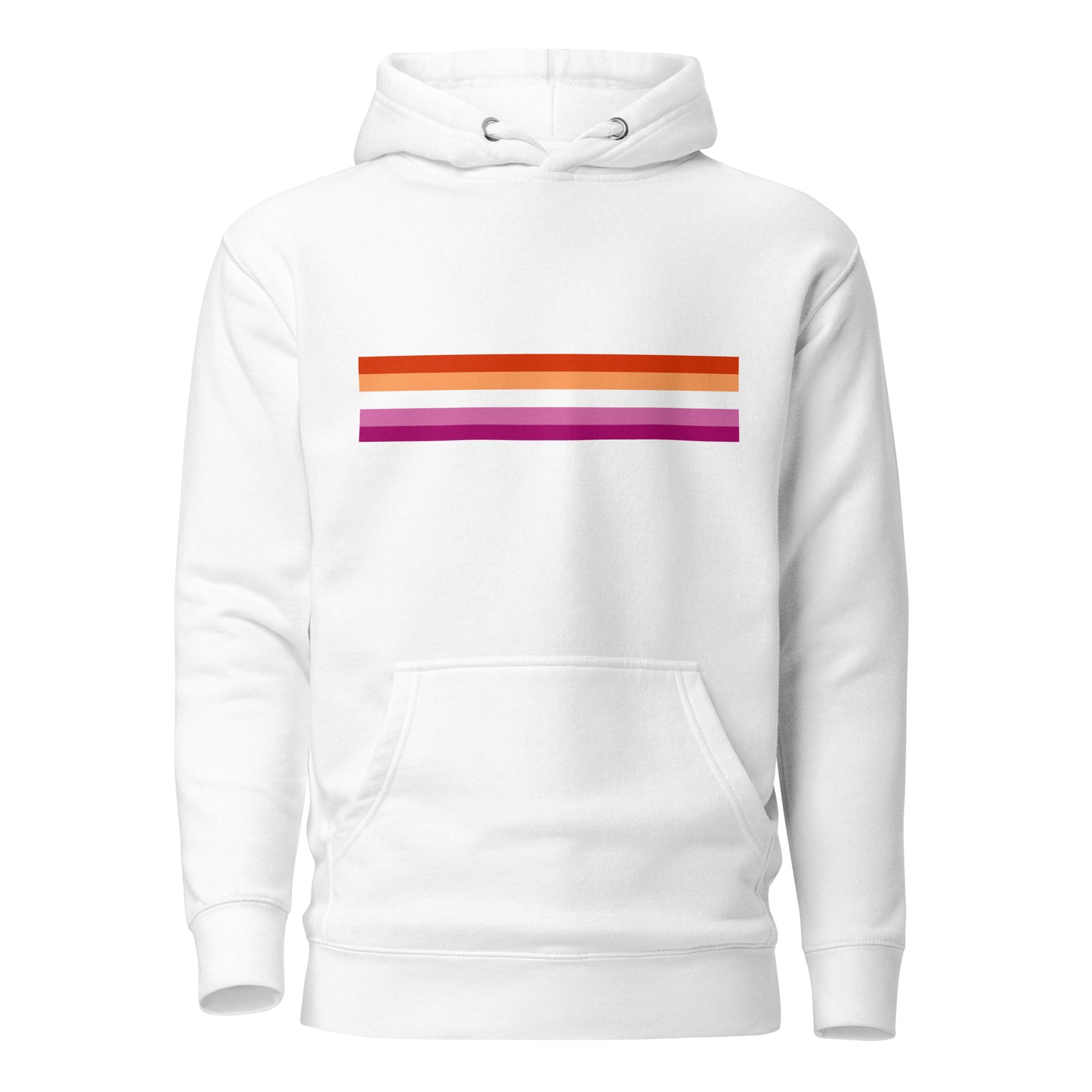 Lesbian Pride Flag Hoodie White Lesbian unisex-premium-hoodie-white-front-6529dd287b22d