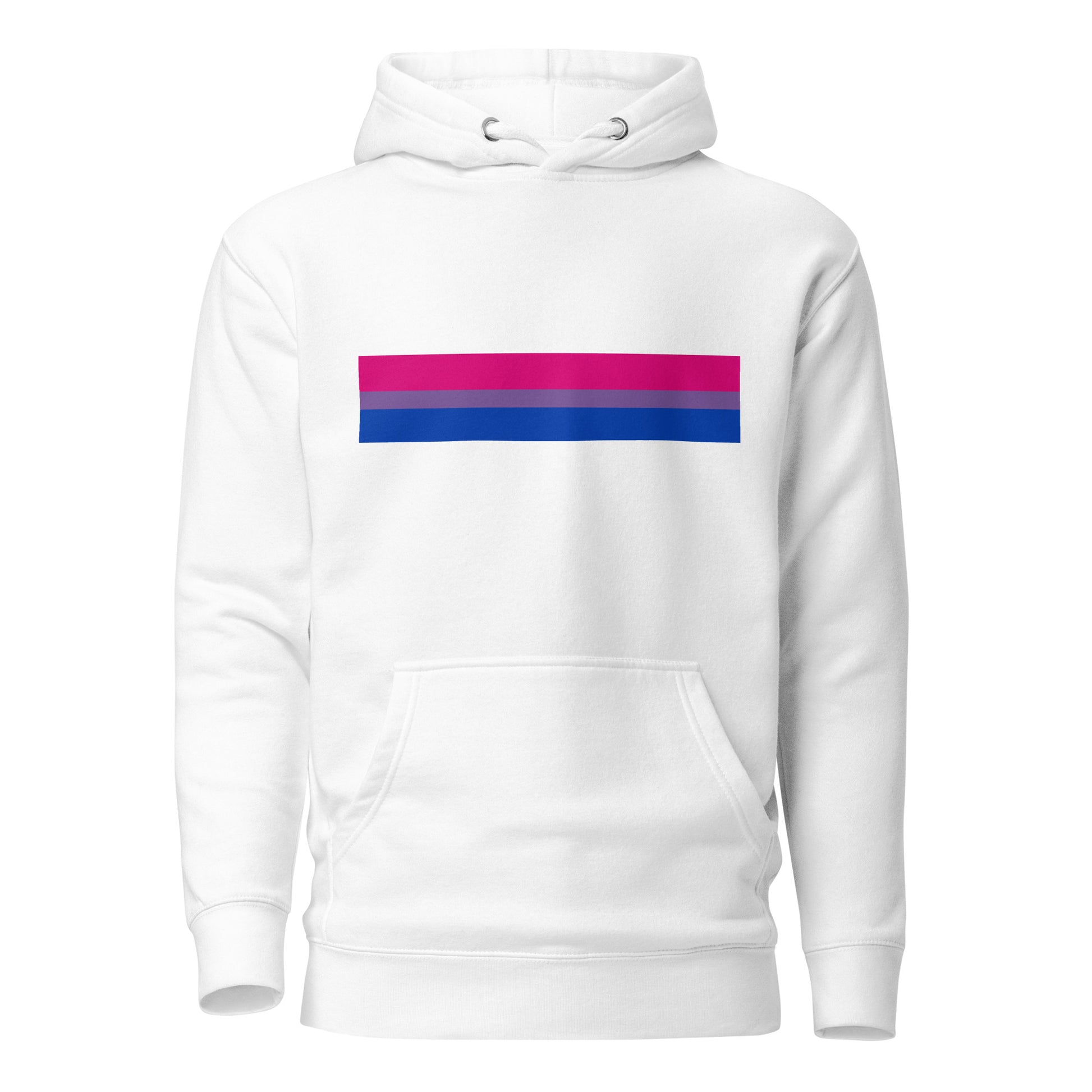 Bisexual Bi Pride Flag Hoodie White Bisexual unisex-premium-hoodie-white-front-6529ddb40a232