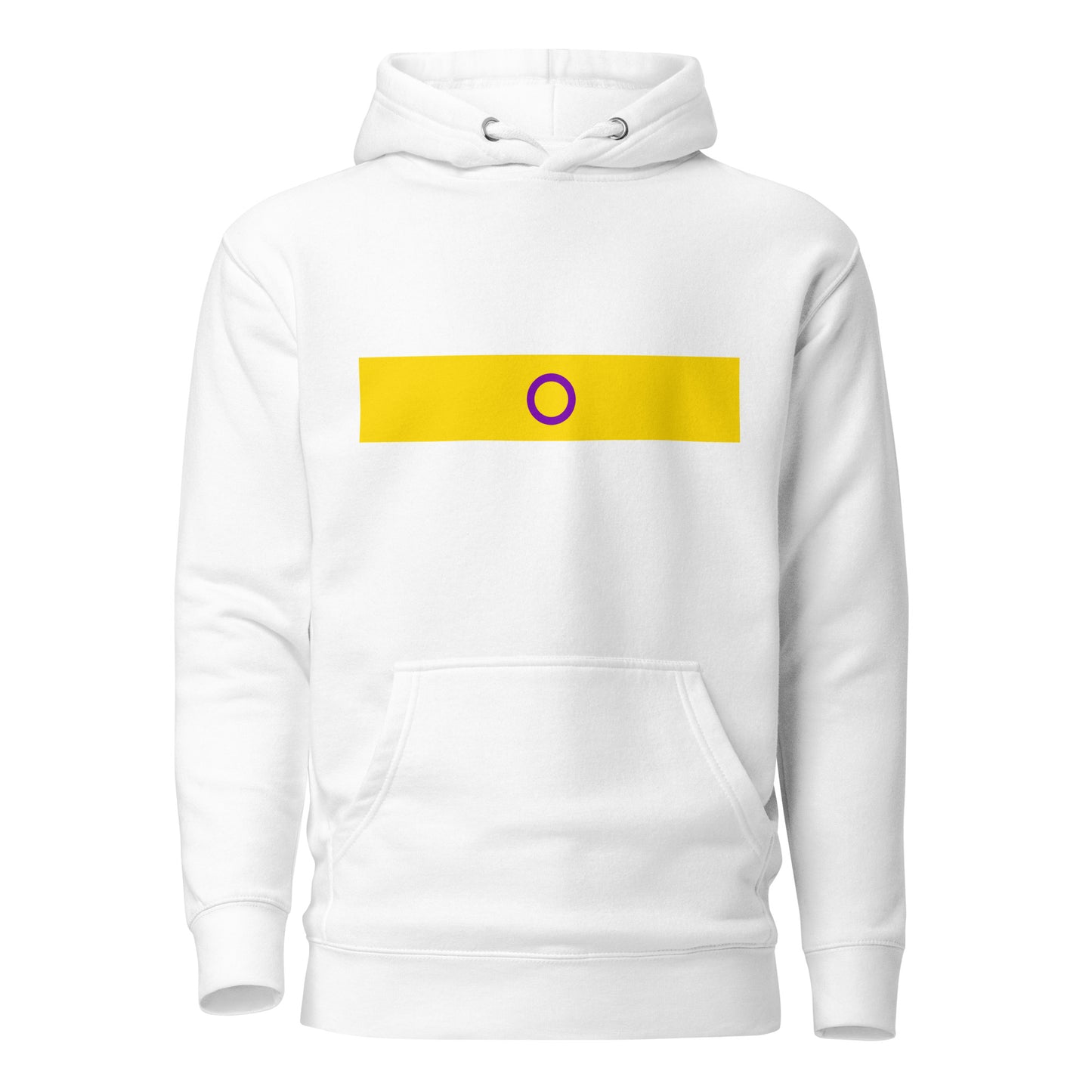 Intersex Pride Flag Hoodie White Identity unisex-premium-hoodie-white-front-6529e00a44320