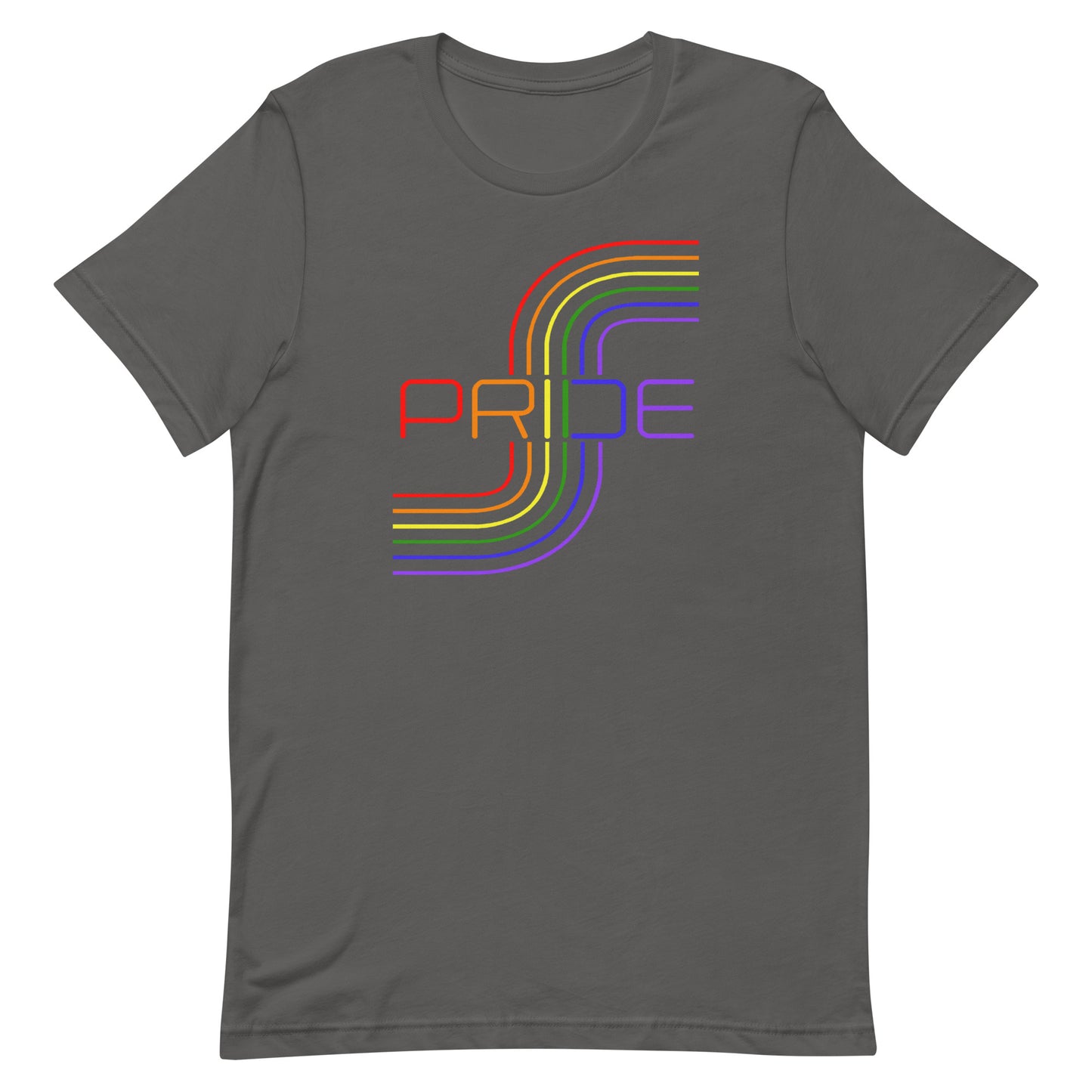 LGBTQ Pride T-Shirt - Mod Line Art Asphalt Pride unisex-staple-t-shirt-asphalt-front-648a5c23490fb