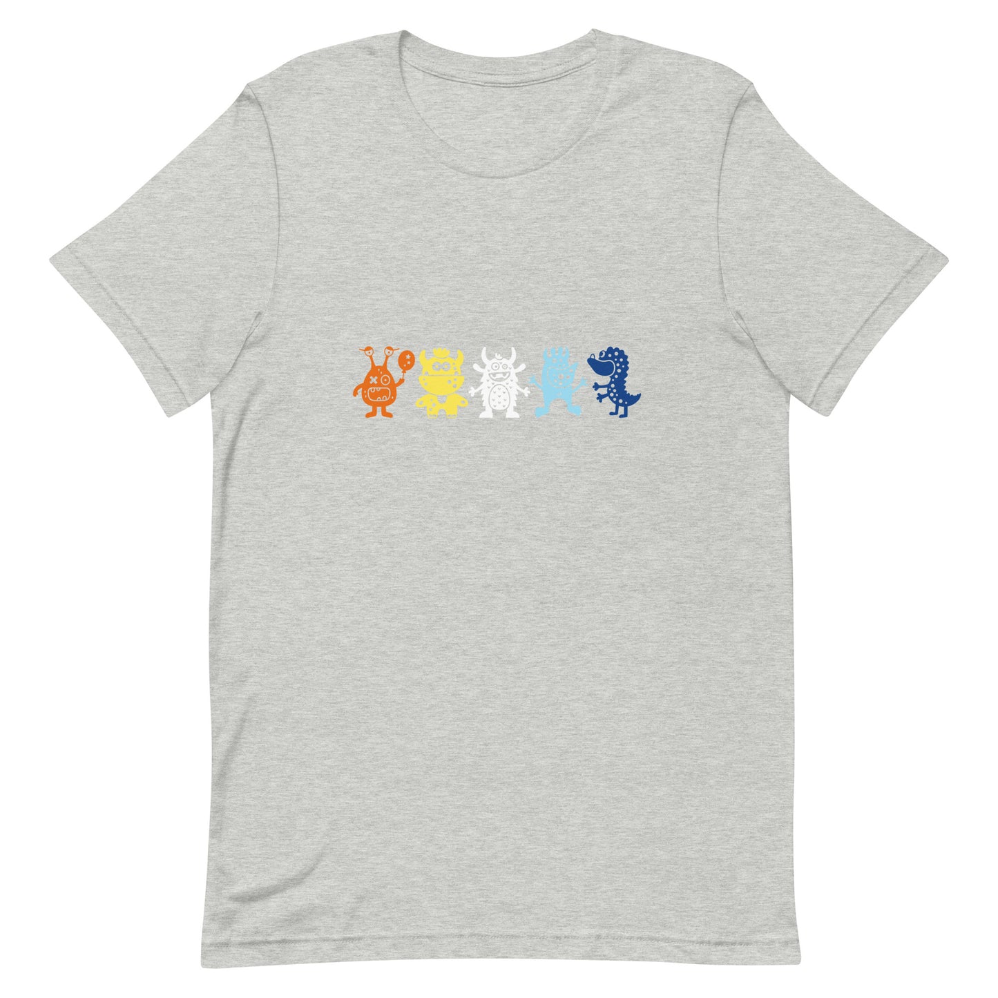 Aroace Pride Shirt Doodle Monster Athletic Heather Aroace unisex-staple-t-shirt-athletic-heather-front-64d02d2fdd091