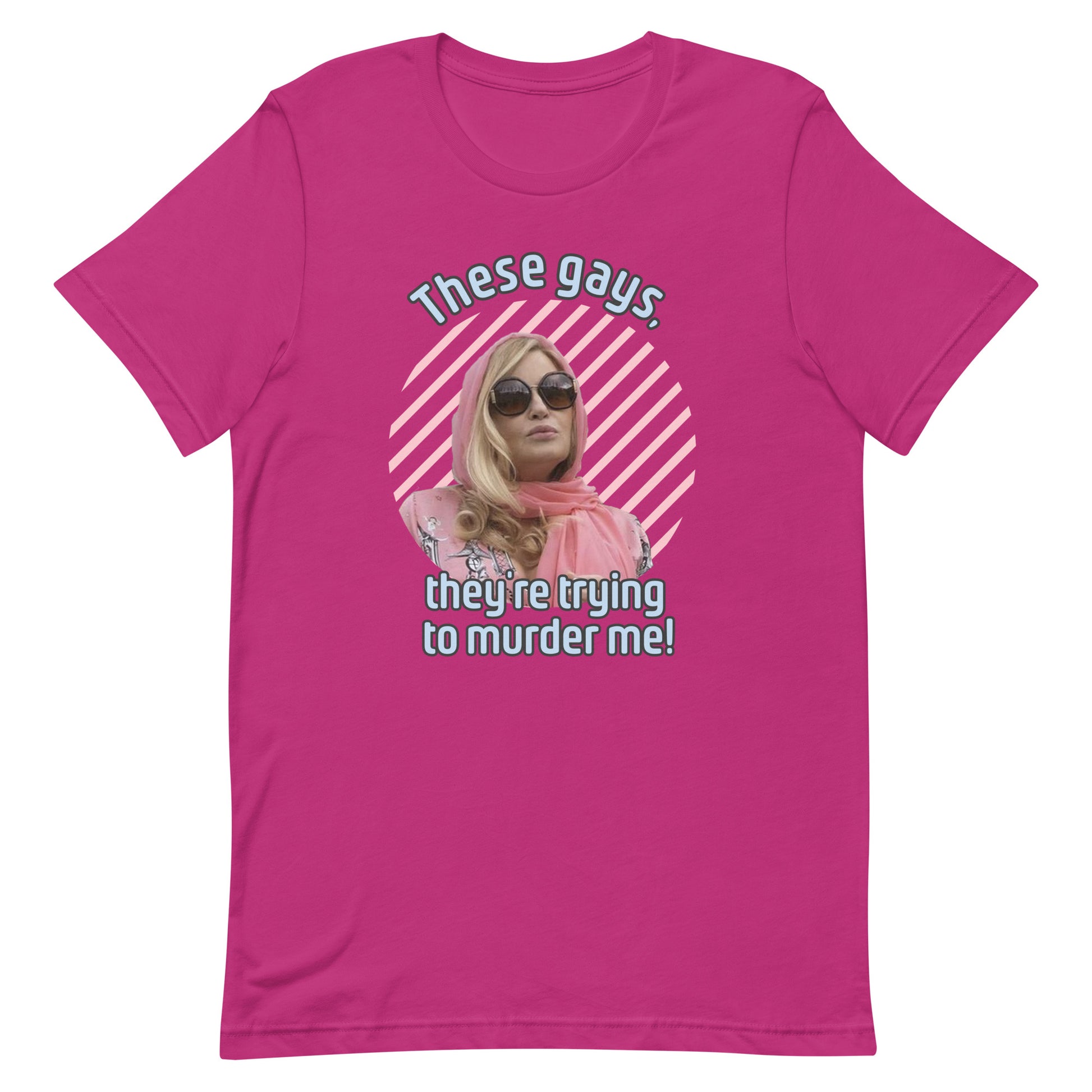 Jennifer Coolidge - These Gays They're Trying To Murder Me Shirt Berry unisex-staple-t-shirt-berry-front-6456d095365ee