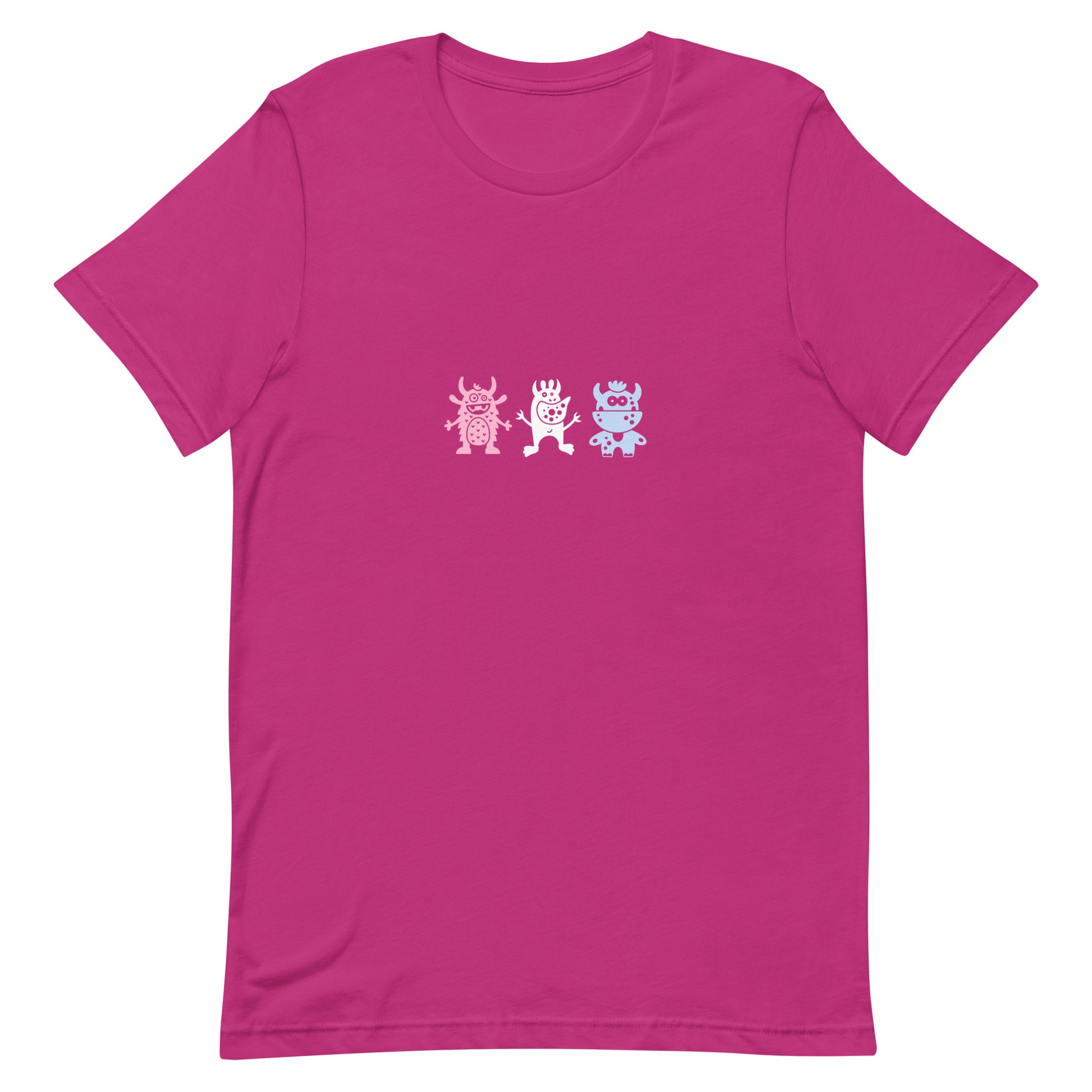 Transgender Trans Pride T-Shirt - Doodle Monster Berry Transgender unisex-staple-t-shirt-berry-front-64cffaf705e09