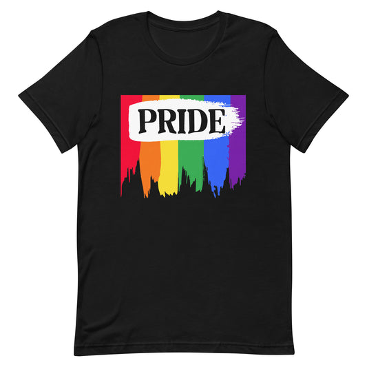 LGBTQ Pride T-Shirt - Paint Black Pride unisex-staple-t-shirt-black-front-648a65745b51e