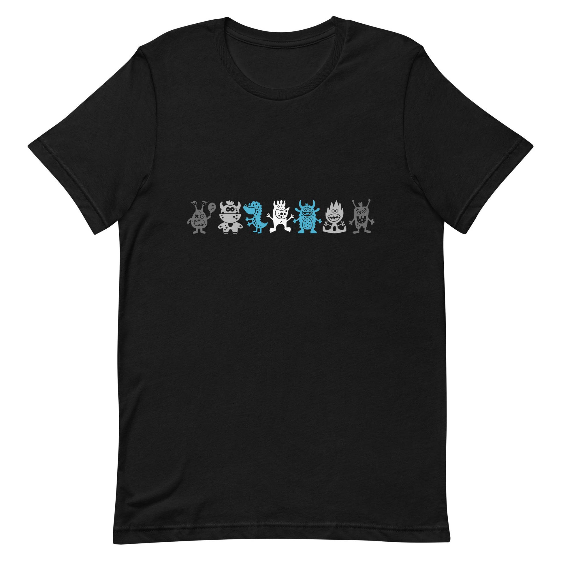 Demiboy Pride Shirt Doodle Monster Black Demiboy unisex-staple-t-shirt-black-front-64cff08581f93