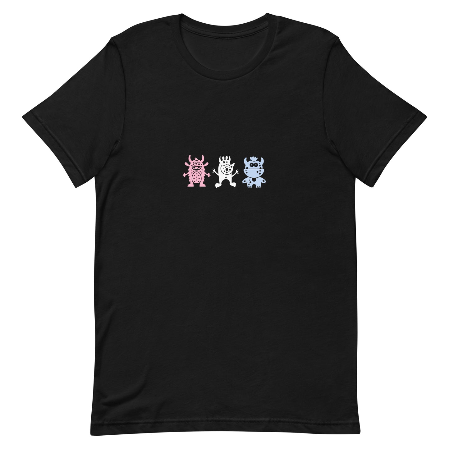 Transgender Trans Pride T-Shirt - Doodle Monster Black Transgender unisex-staple-t-shirt-black-front-64cffaf707f9a