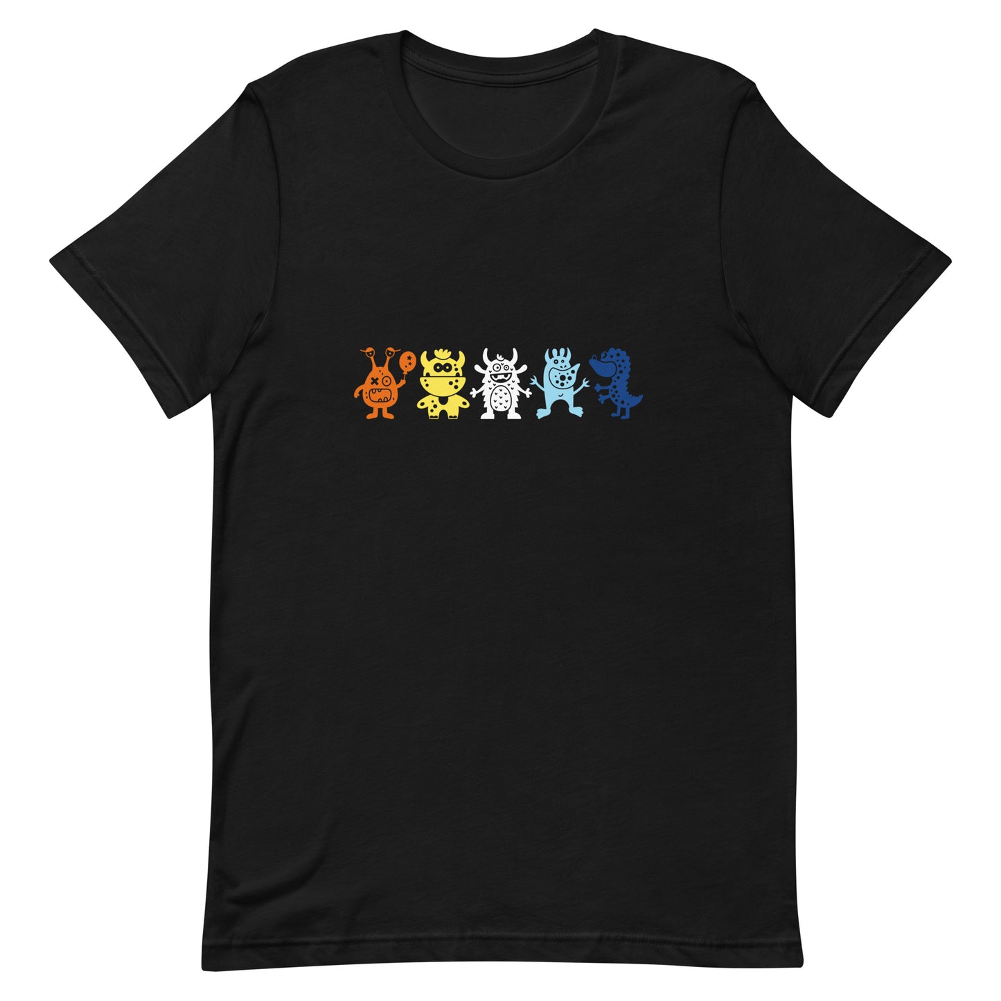 Aroace Pride Shirt Doodle Monster Black Aroace unisex-staple-t-shirt-black-front-64d02d2fda24f