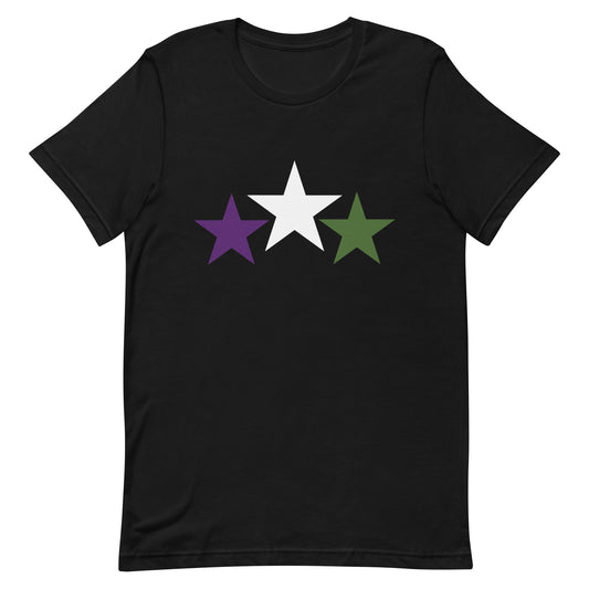 Genderqueer Pride Shirt - Stars Black Genderqueer unisex-staple-t-shirt-black-front-64dea3fa5c738