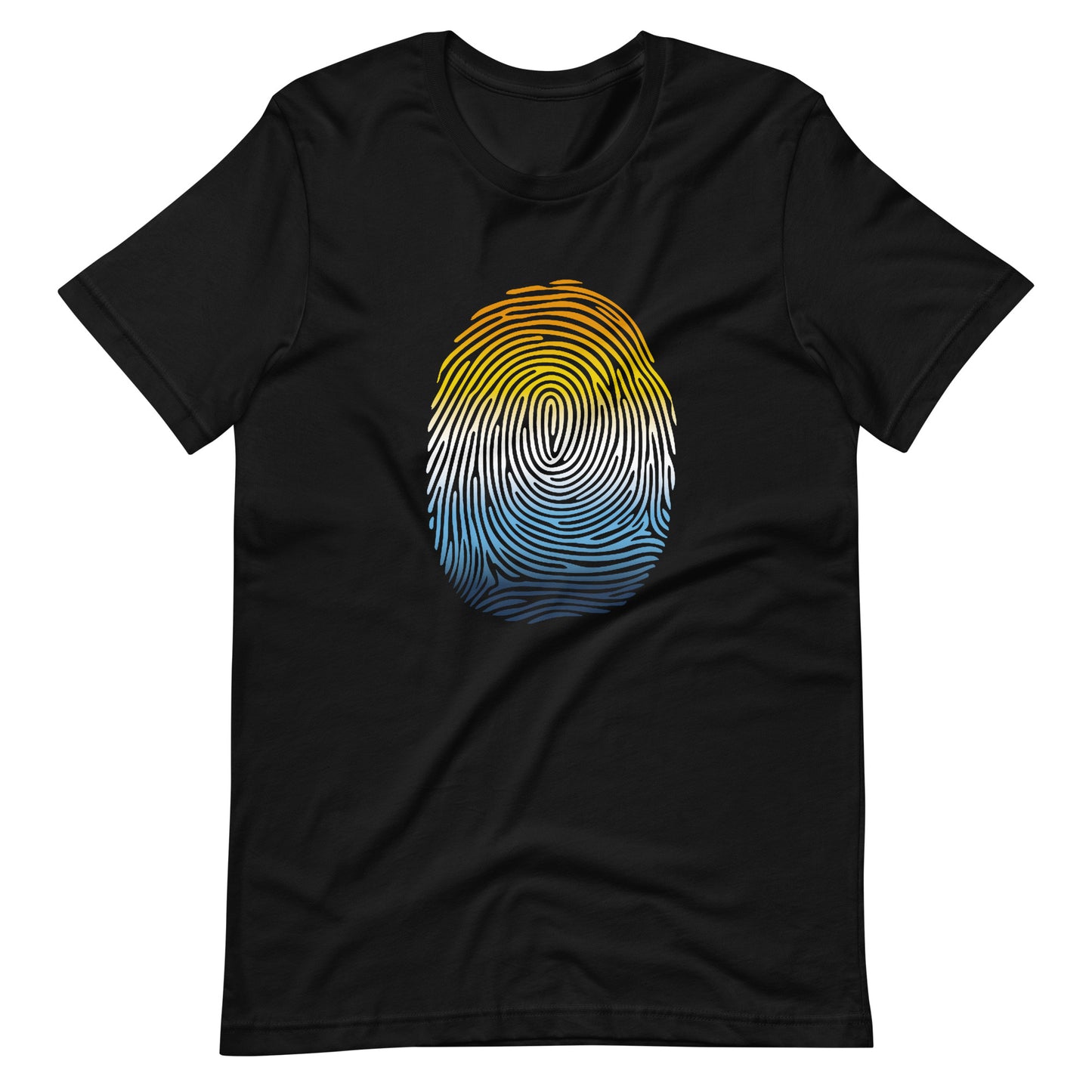 Aroace Pride Identity Fingerprint Shirt - Unisex Black Aroace unisex-staple-t-shirt-black-front-660f52ab39519