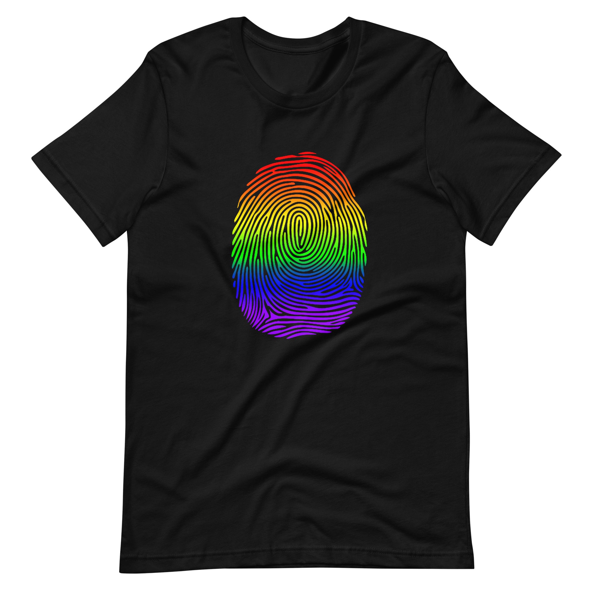 LGBT LGBTQ Pride Identity Fingerprint Shirt - Unisex Black Pride unisex-staple-t-shirt-black-front-66100c15e8ac3