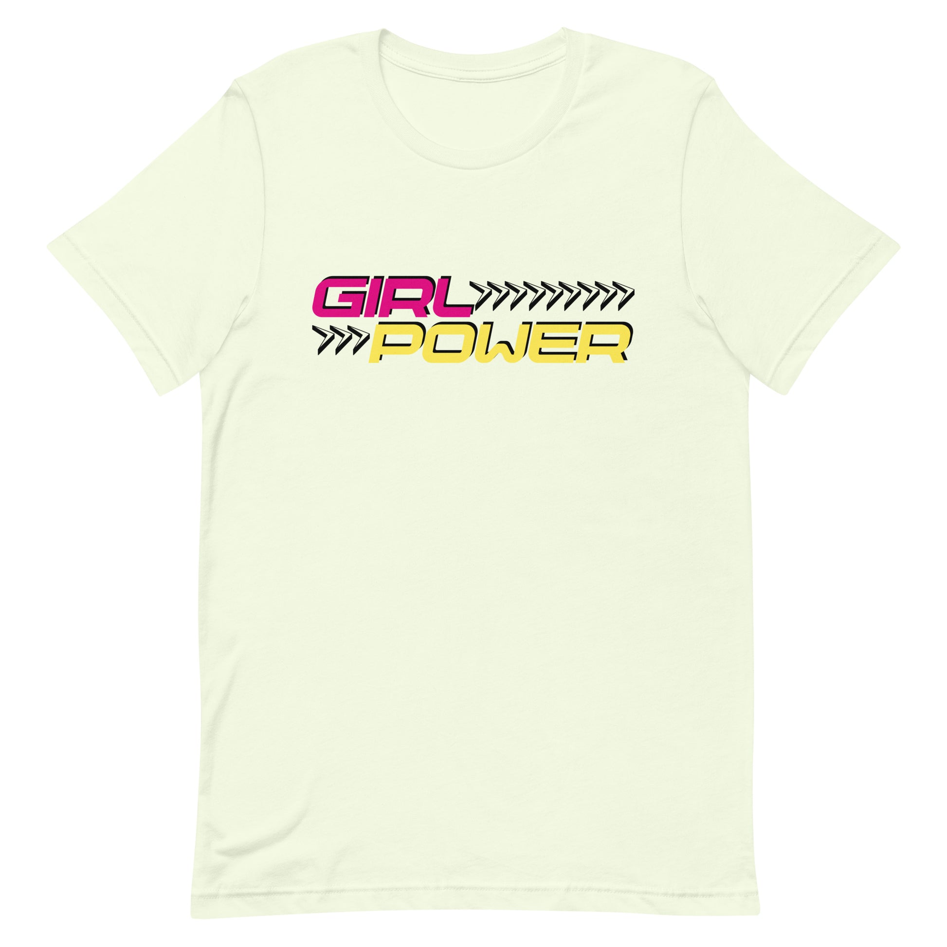 Lesbian Pride T-shirt - Girl Power Citron Lesbian unisex-staple-t-shirt-citron-front-64aaf2e701190