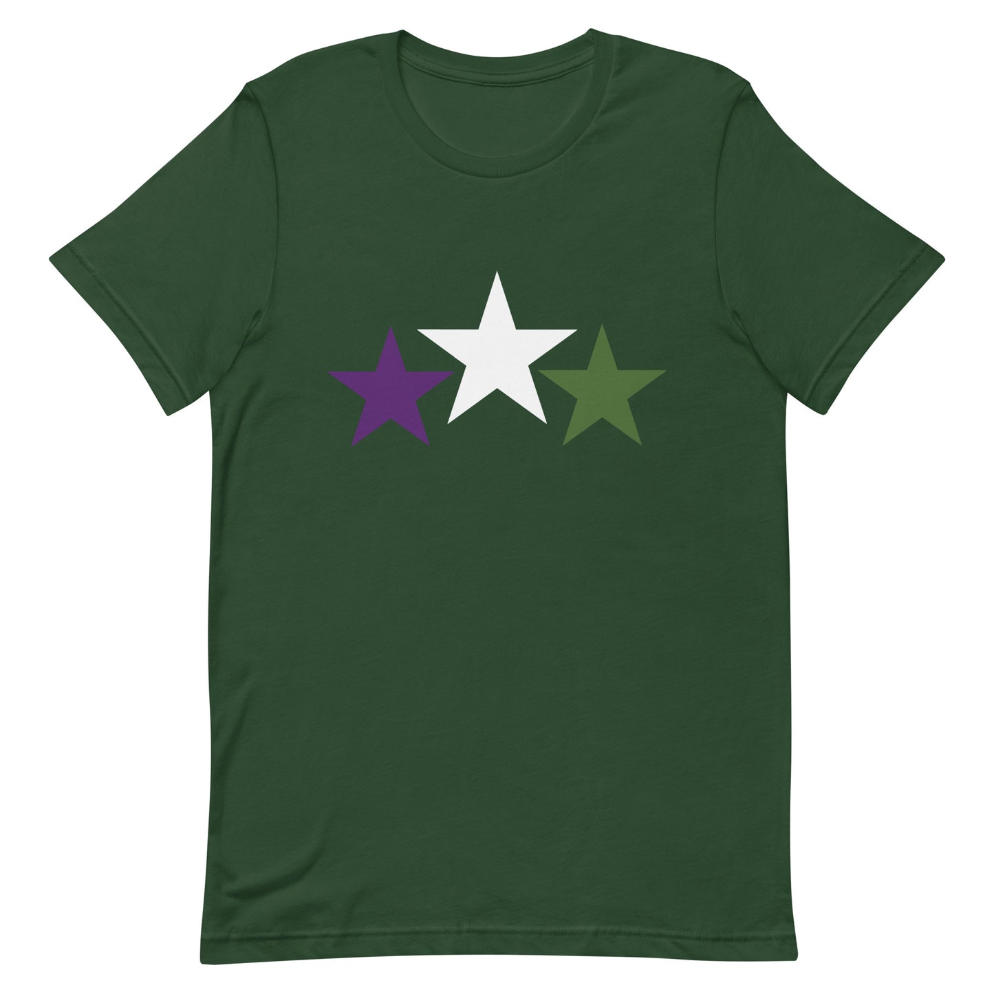 Genderqueer Pride Shirt - Stars Forest Genderqueer unisex-staple-t-shirt-forest-front-64dea3fa5e023