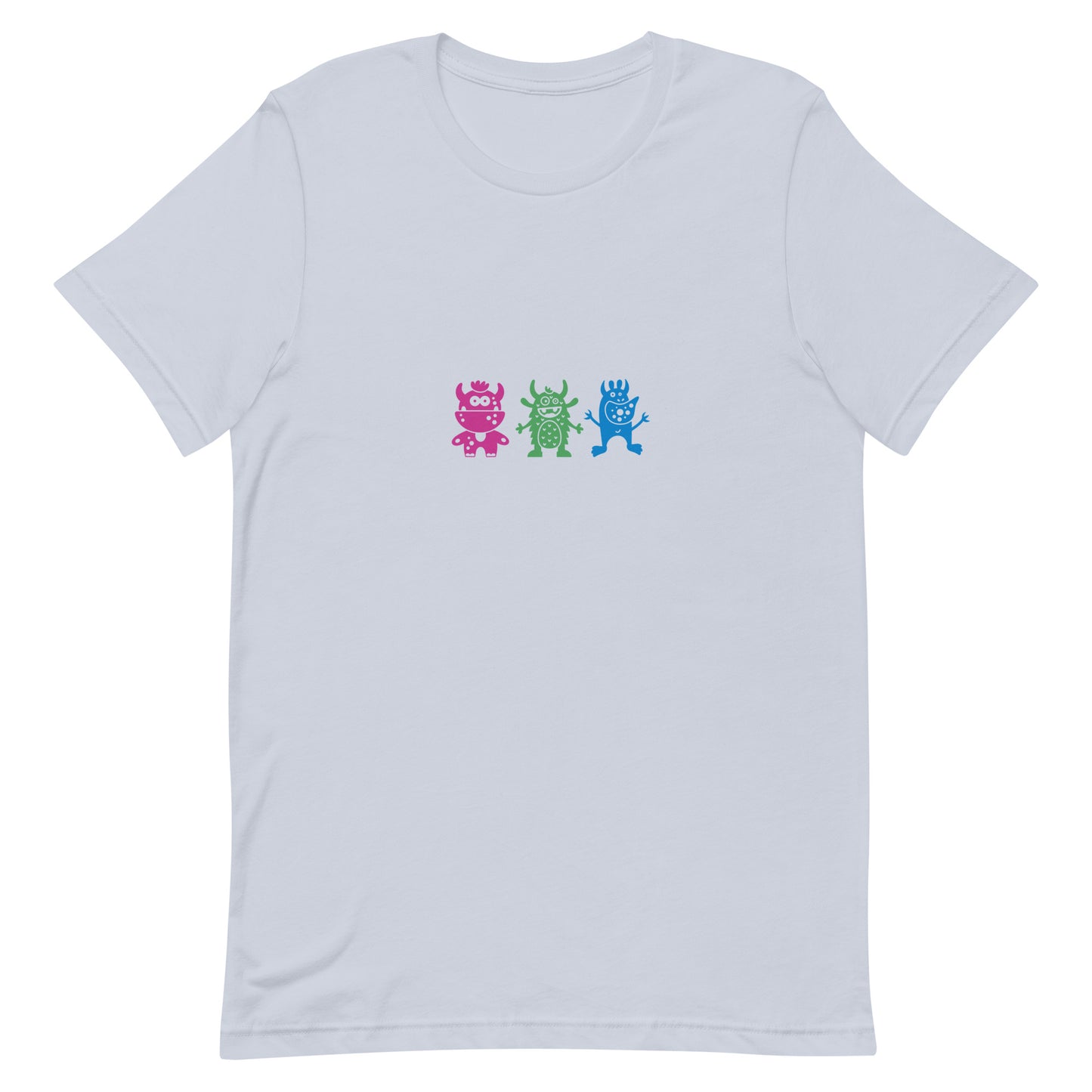 Polysexual Poly Pride T-Shirt - Doodle Monster Light Blue Polysexual unisex-staple-t-shirt-light-blue-front-64cff214d18e0